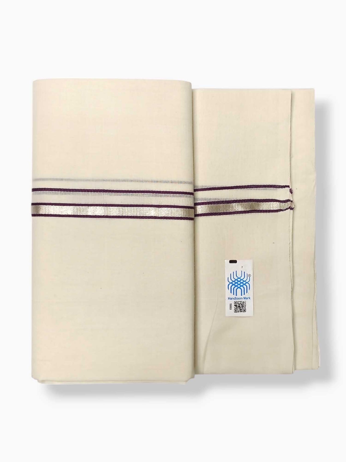 Kerala Balaramapuram Pure Cotton Handloom Mundu/Dhoti