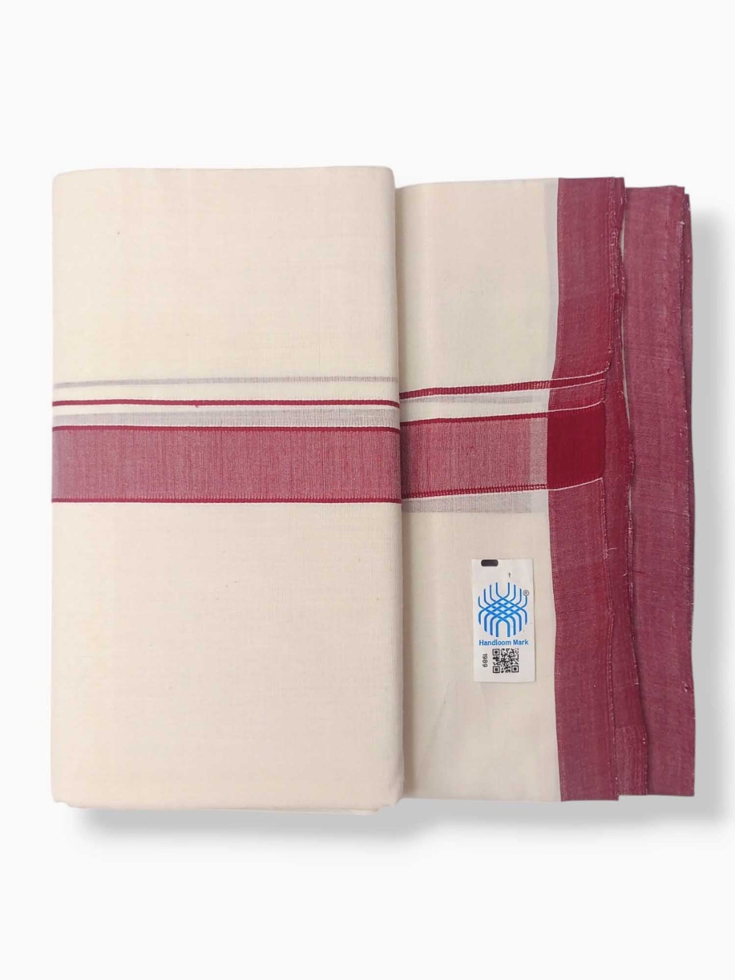 Kerala Balaramapuram Pure Cotton Handloom Mundu/Dhoti
