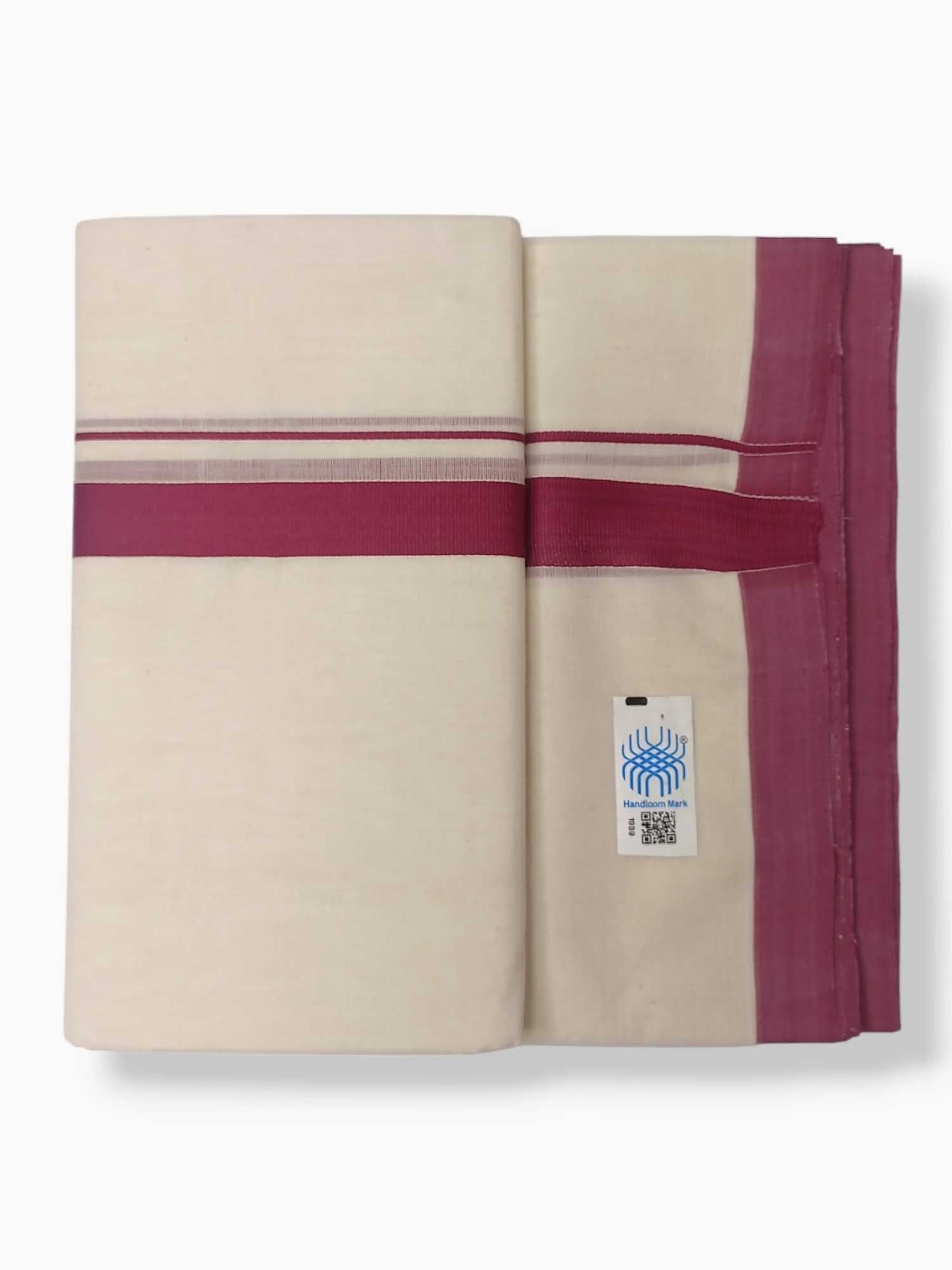 Kerala Balaramapuram Pure Cotton Handloom Mundu/Dhoti