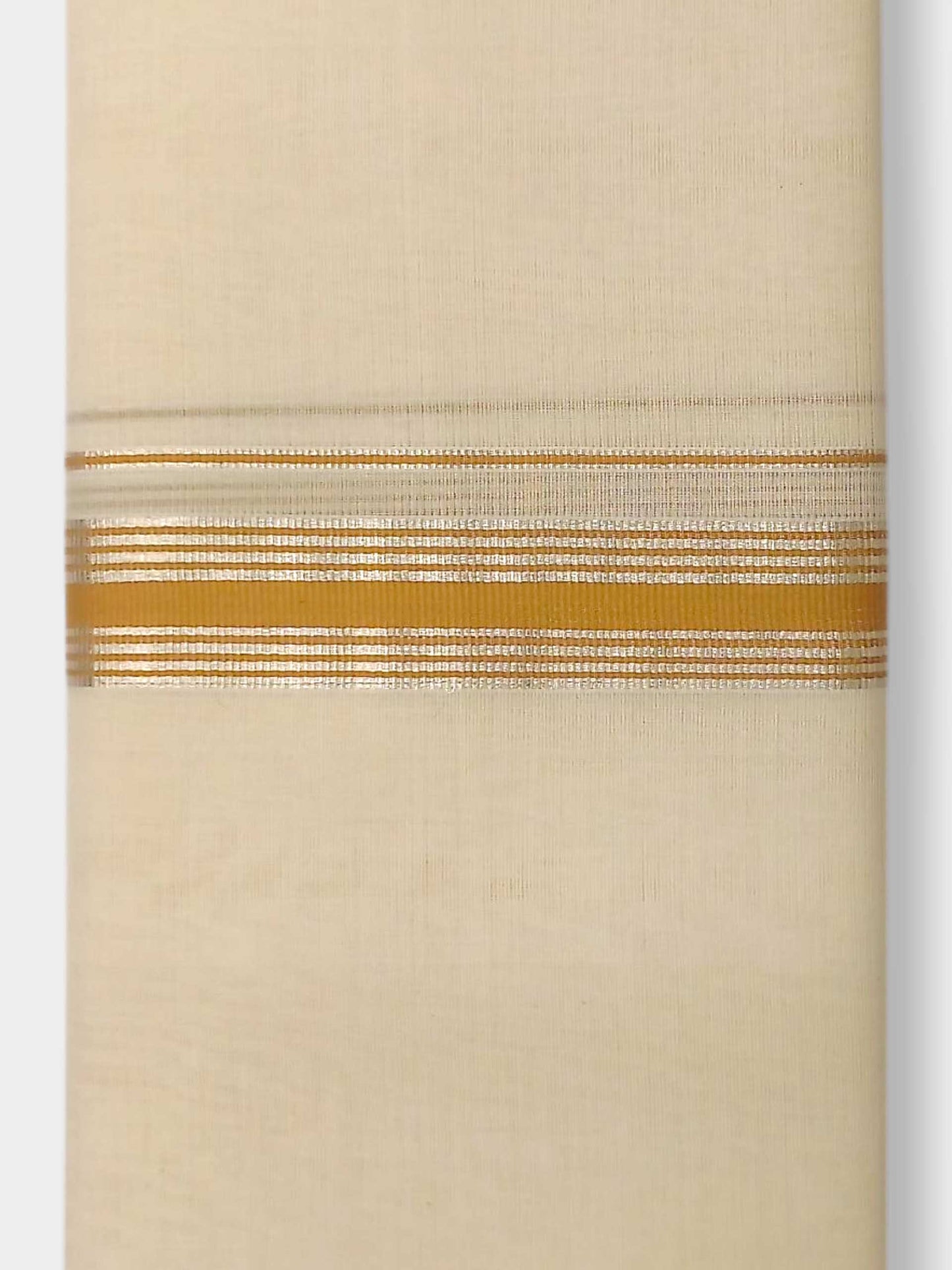 Balaramapuram Handloom Double Mundu Pure Cotton with Yellow Border
