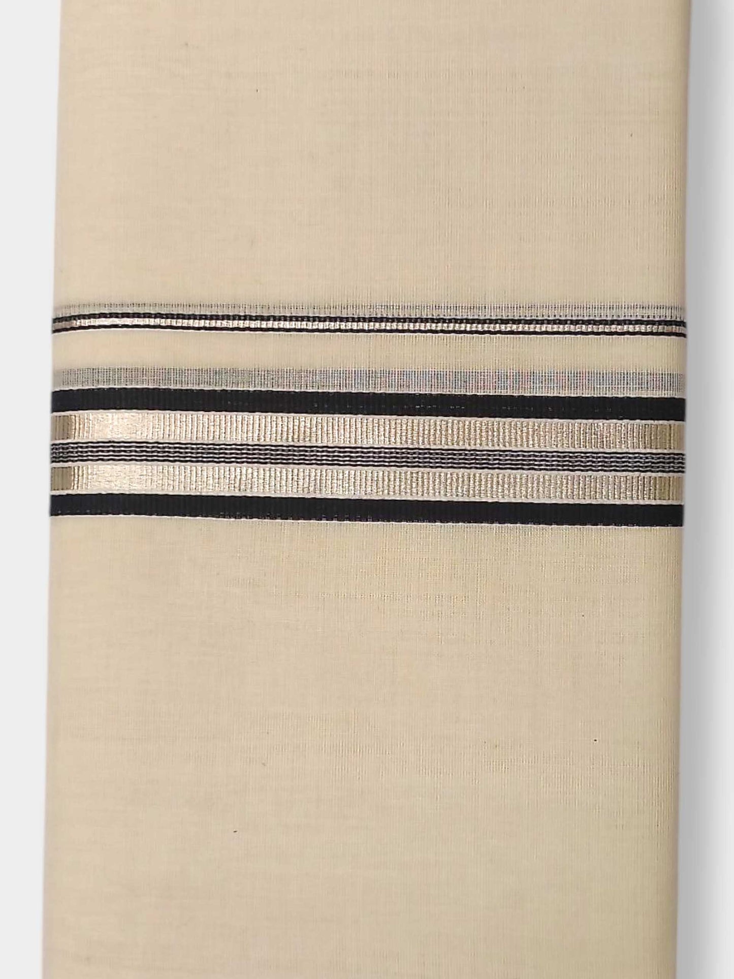 Balaramapuram Handloom Double Mundu Pure Cotton with Black Border