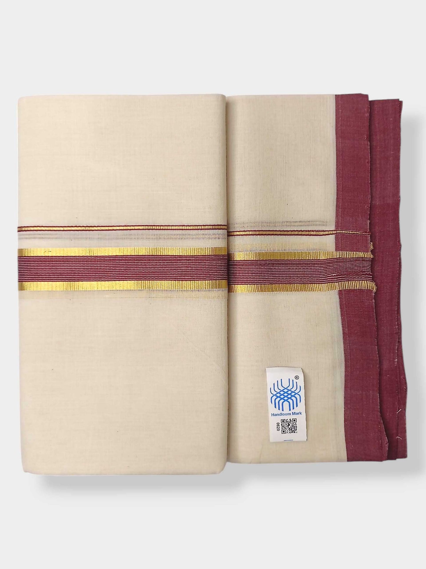 Kerala Balaramapuram Pure Cotton Handloom Mundu/Dhoti
