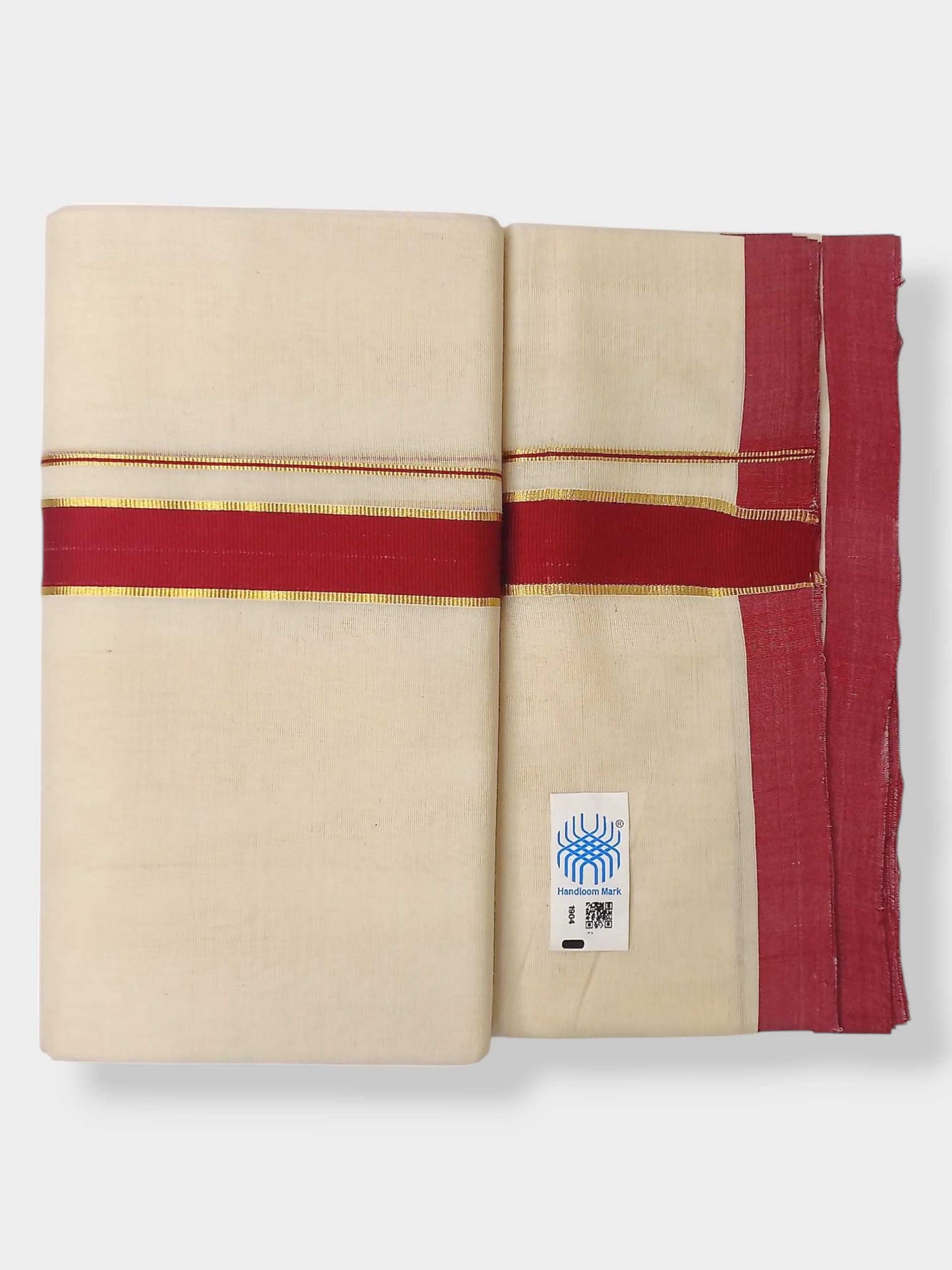 Kerala Balaramapuram Pure Cotton Handloom Mundu/Dhoti