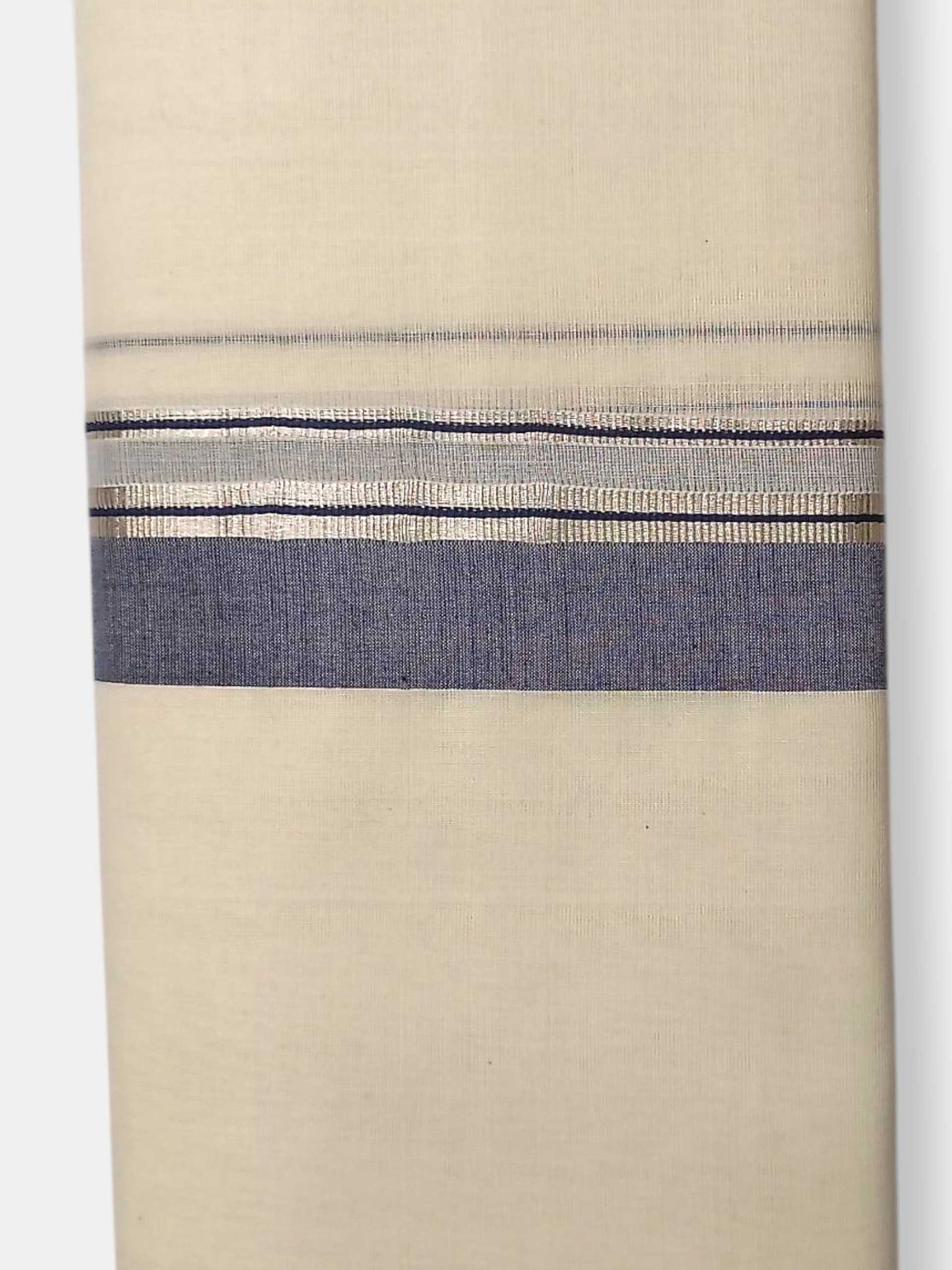 Balaramapuram Handloom Double Mundu Pure Cotton with Black Border