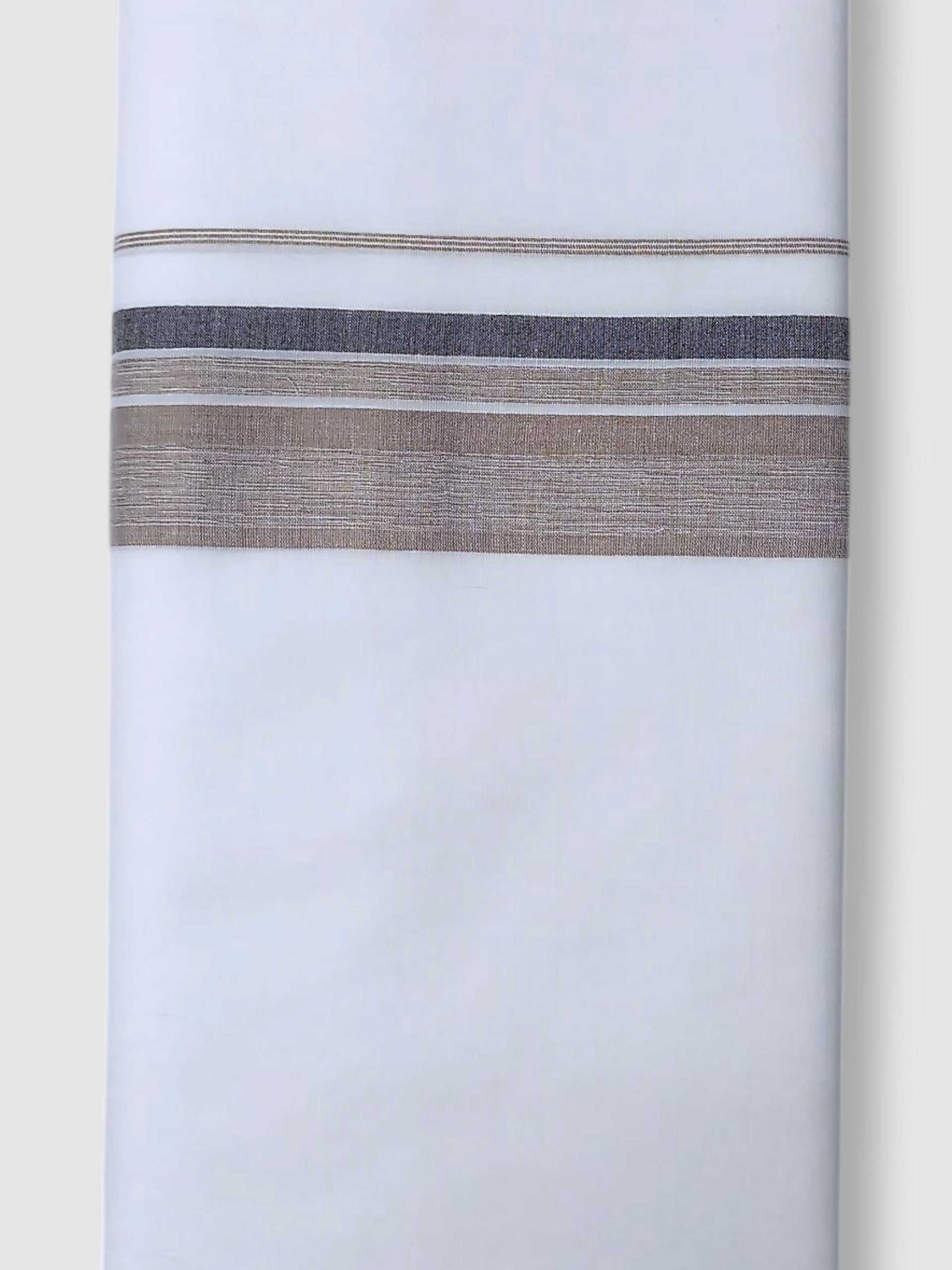 Pure White Cotton Men's Double Dhoti
