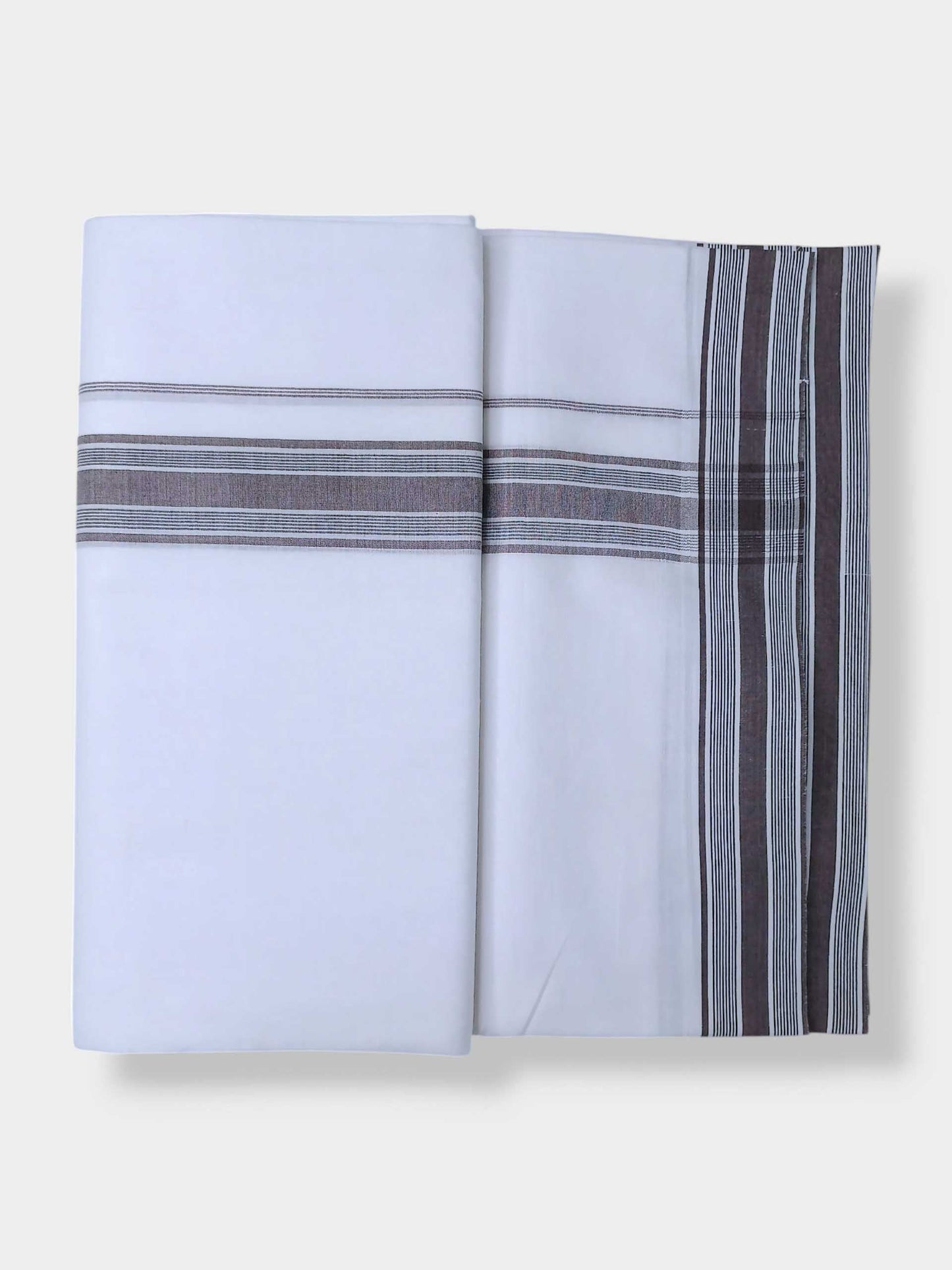 Pure White Cotton Men's Double Dhoti