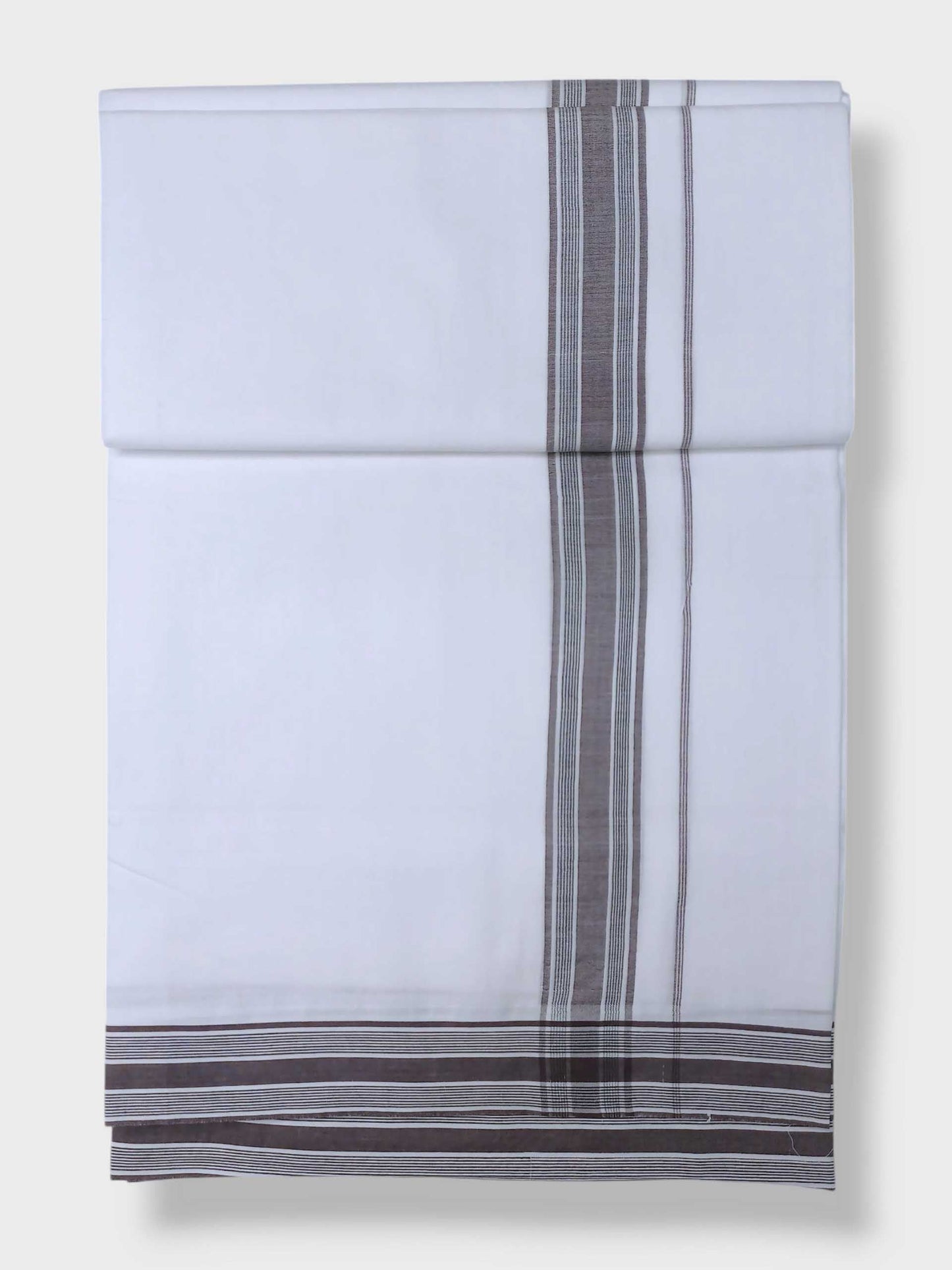 Pure White Cotton Men's Double Dhoti