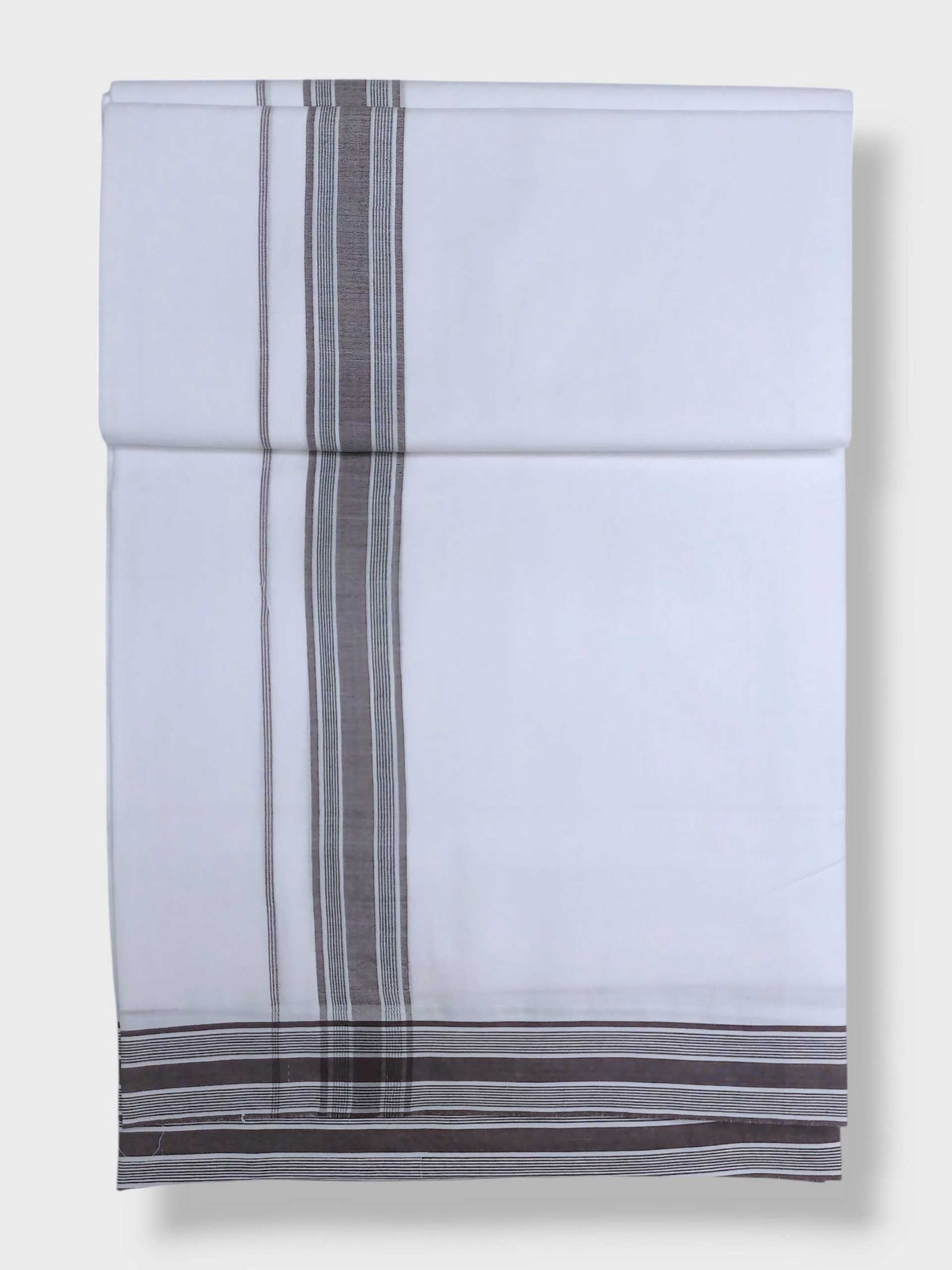 Pure White Cotton Men's Double Dhoti