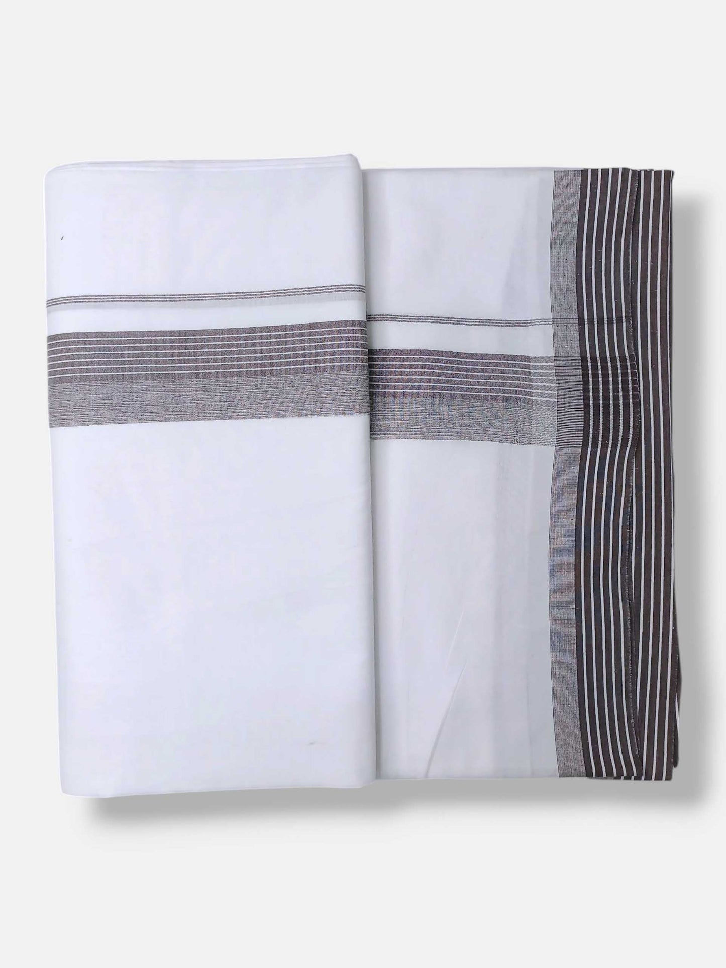 Pure White Cotton Men's Double Dhoti