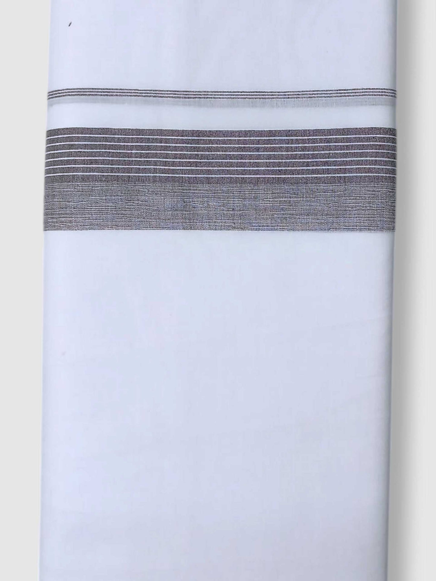 Pure White Cotton Men's Double Dhoti