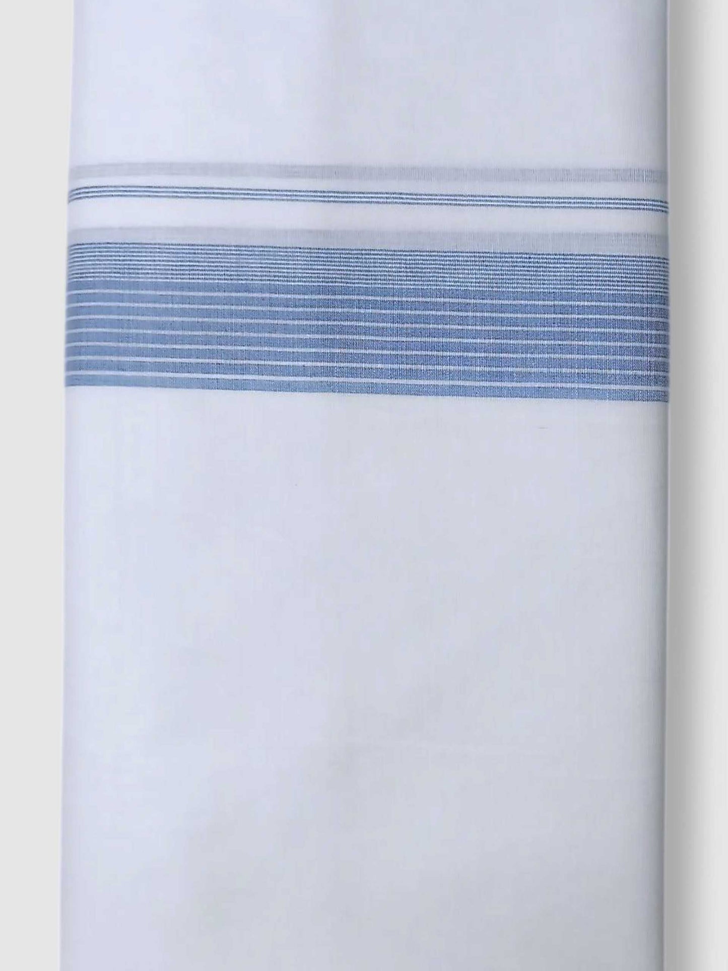 Pure White Cotton Men's Double Dhoti