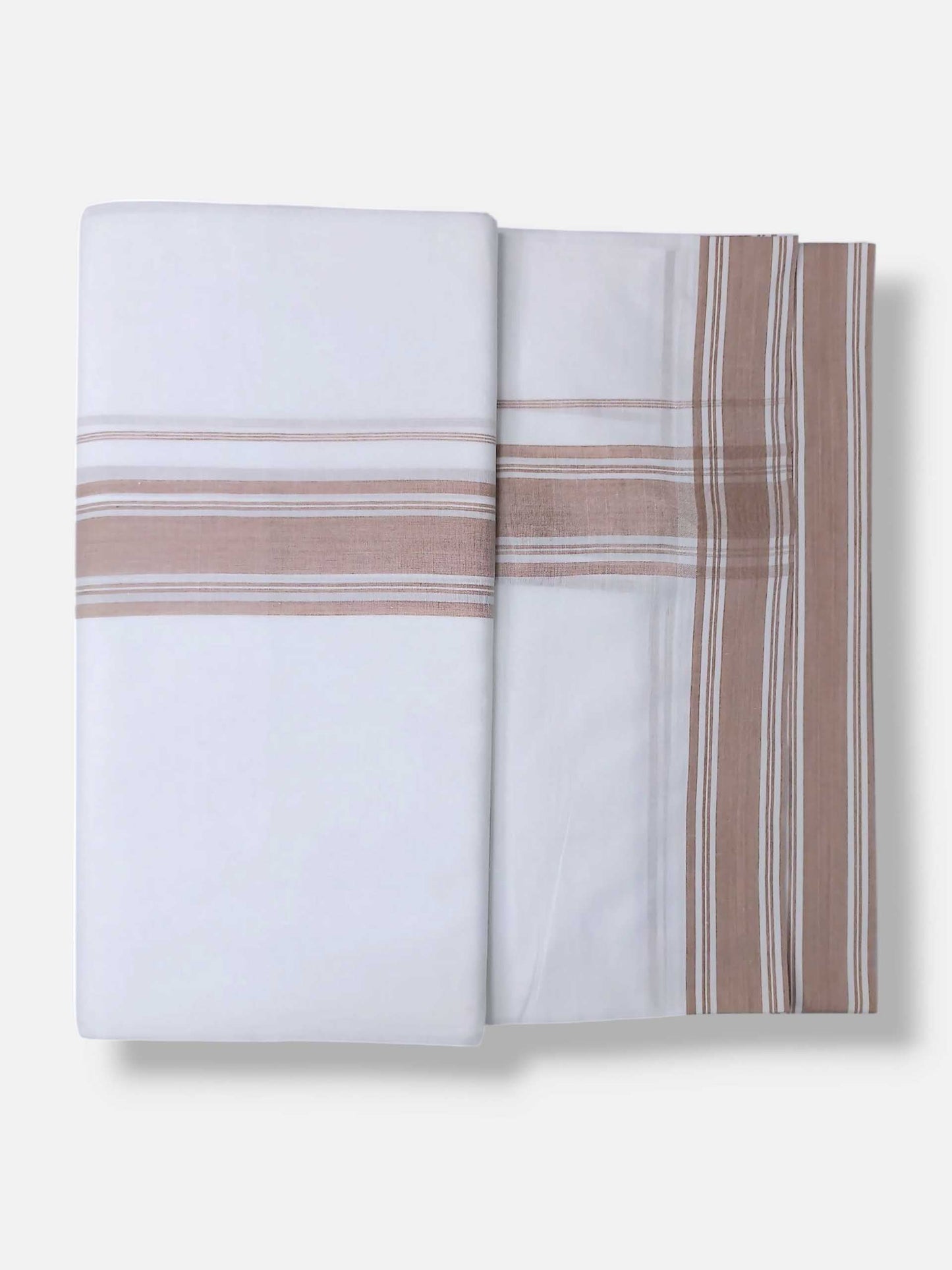 Pure White Cotton Men's Double Dhoti