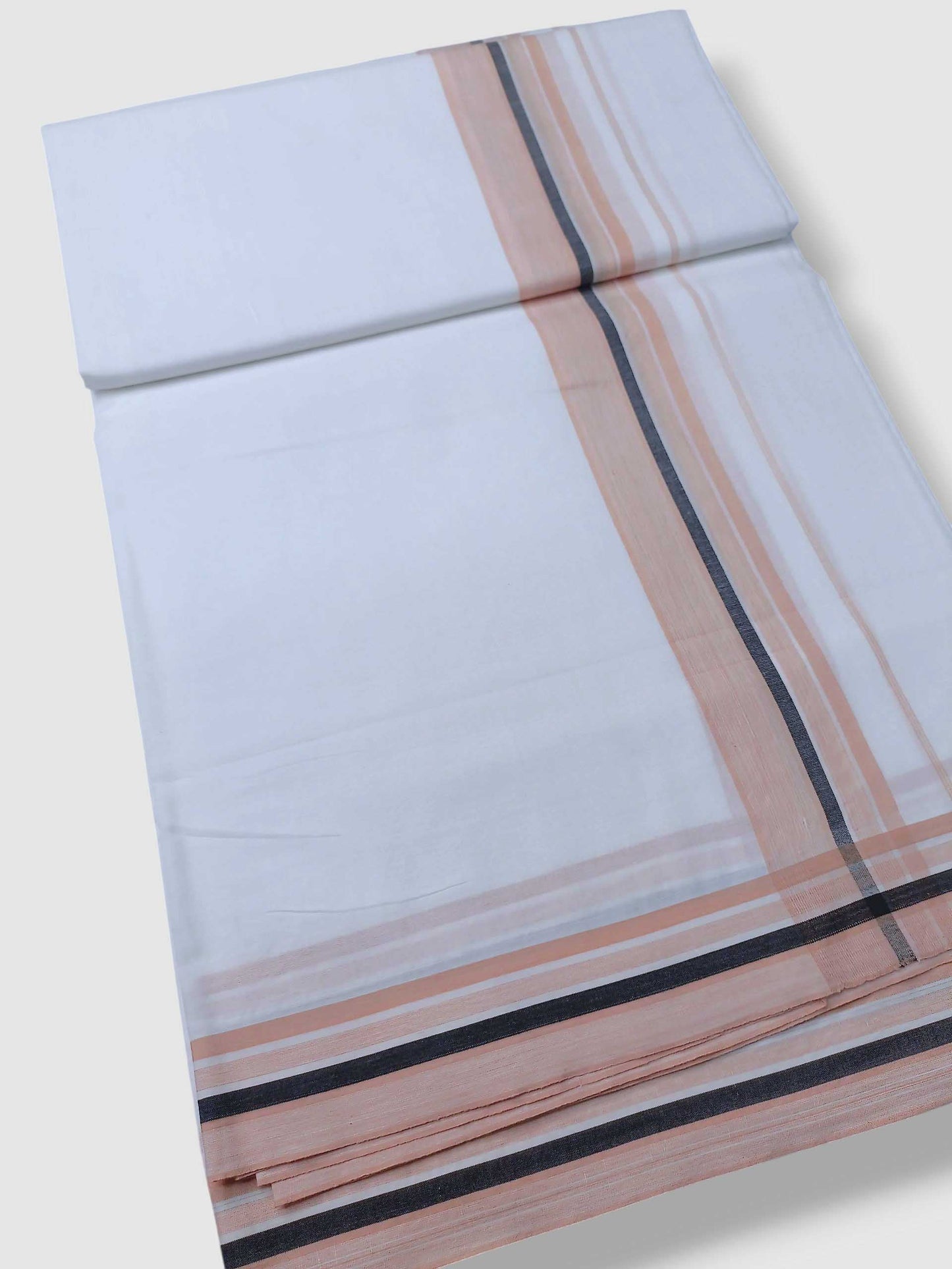 Pure White Cotton Men's Double Dhoti