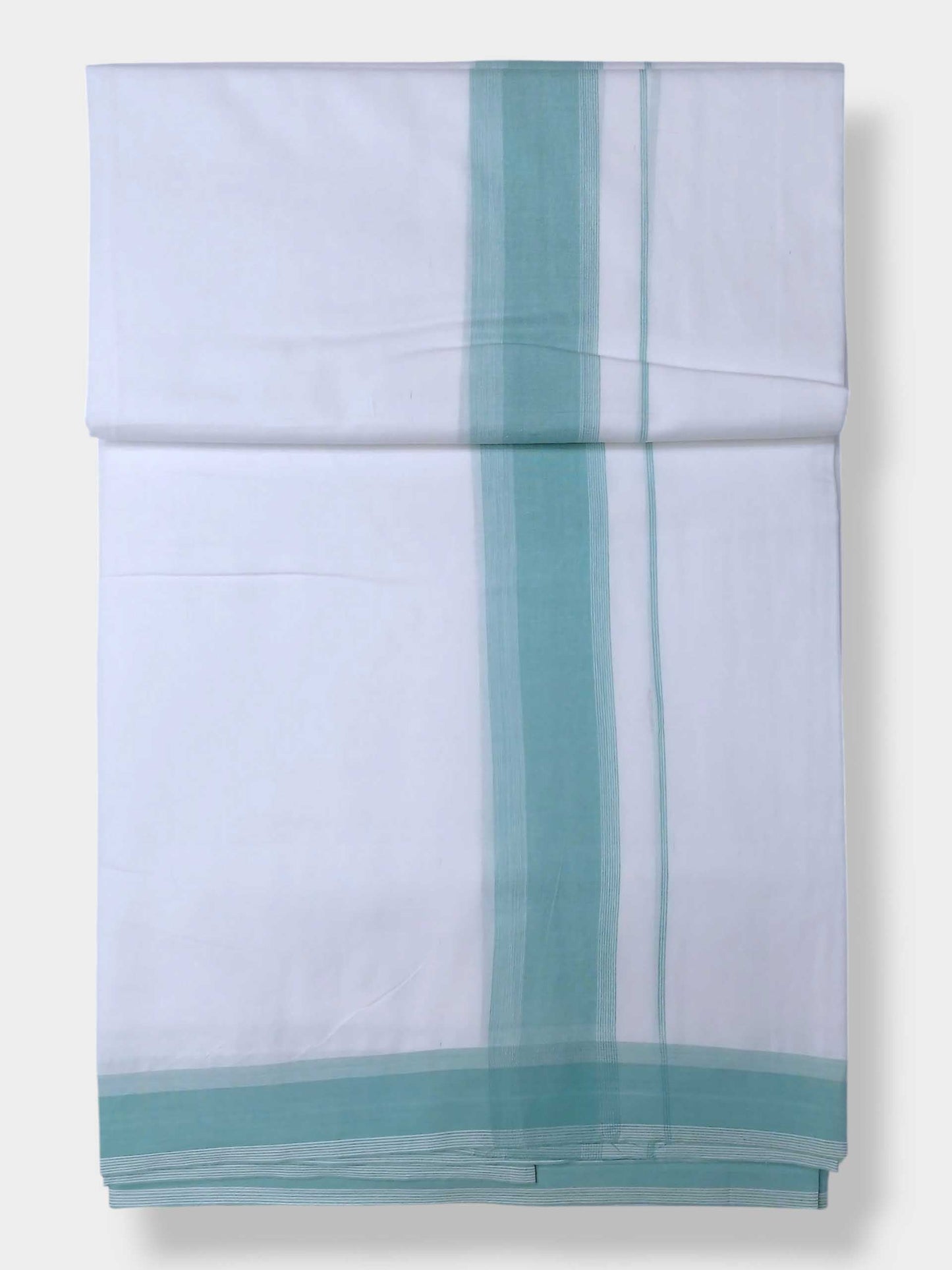 Pure White Cotton Men's Double Dhoti