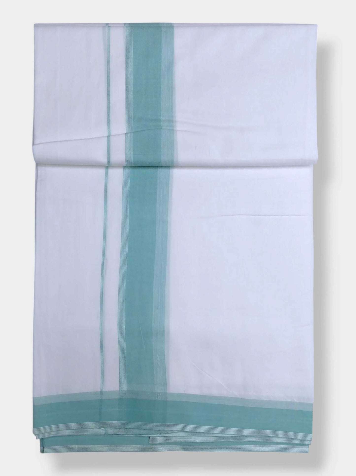 Pure White Cotton Men's Double Dhoti