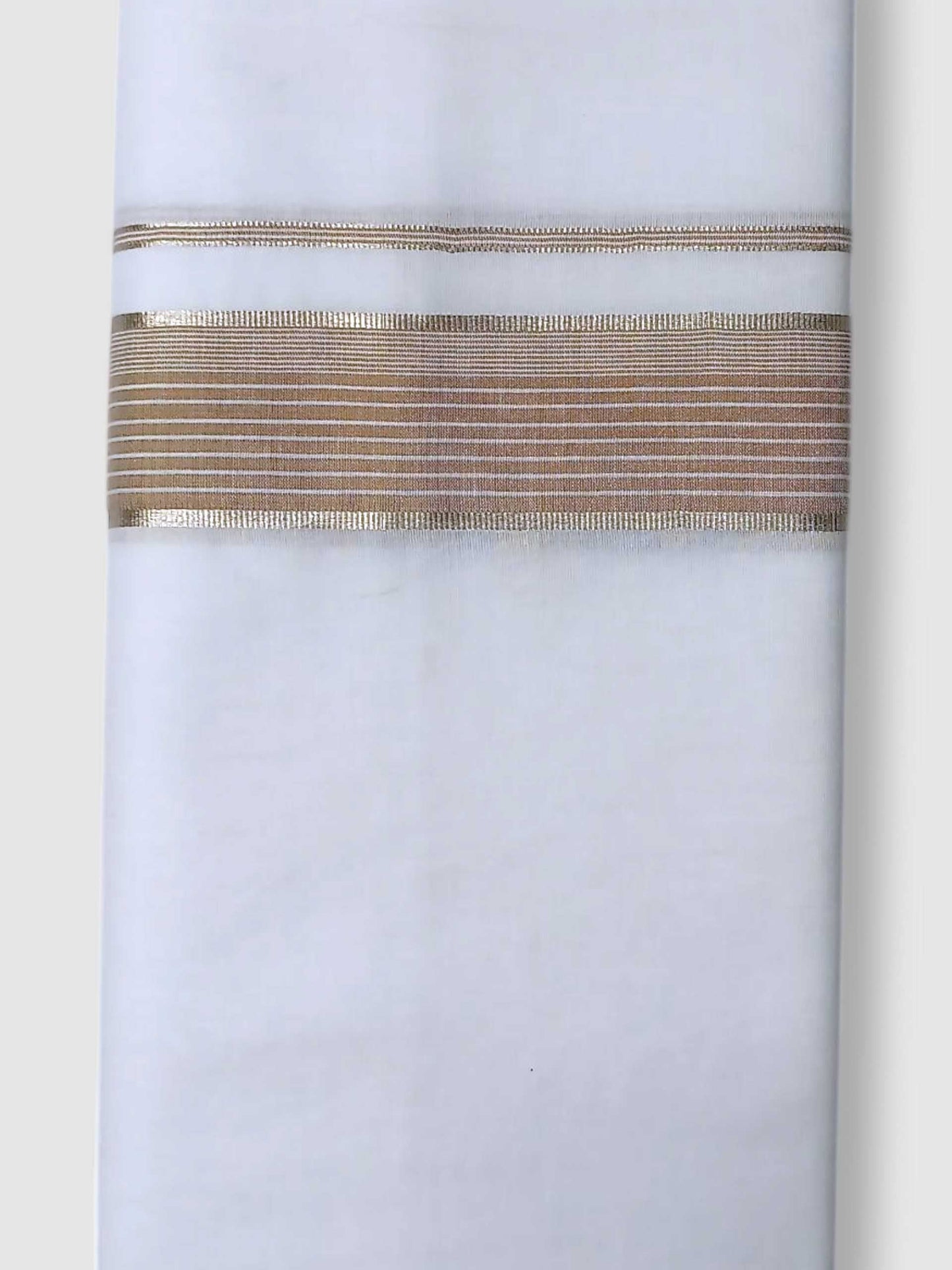 Pure White Cotton Men's Double Dhoti