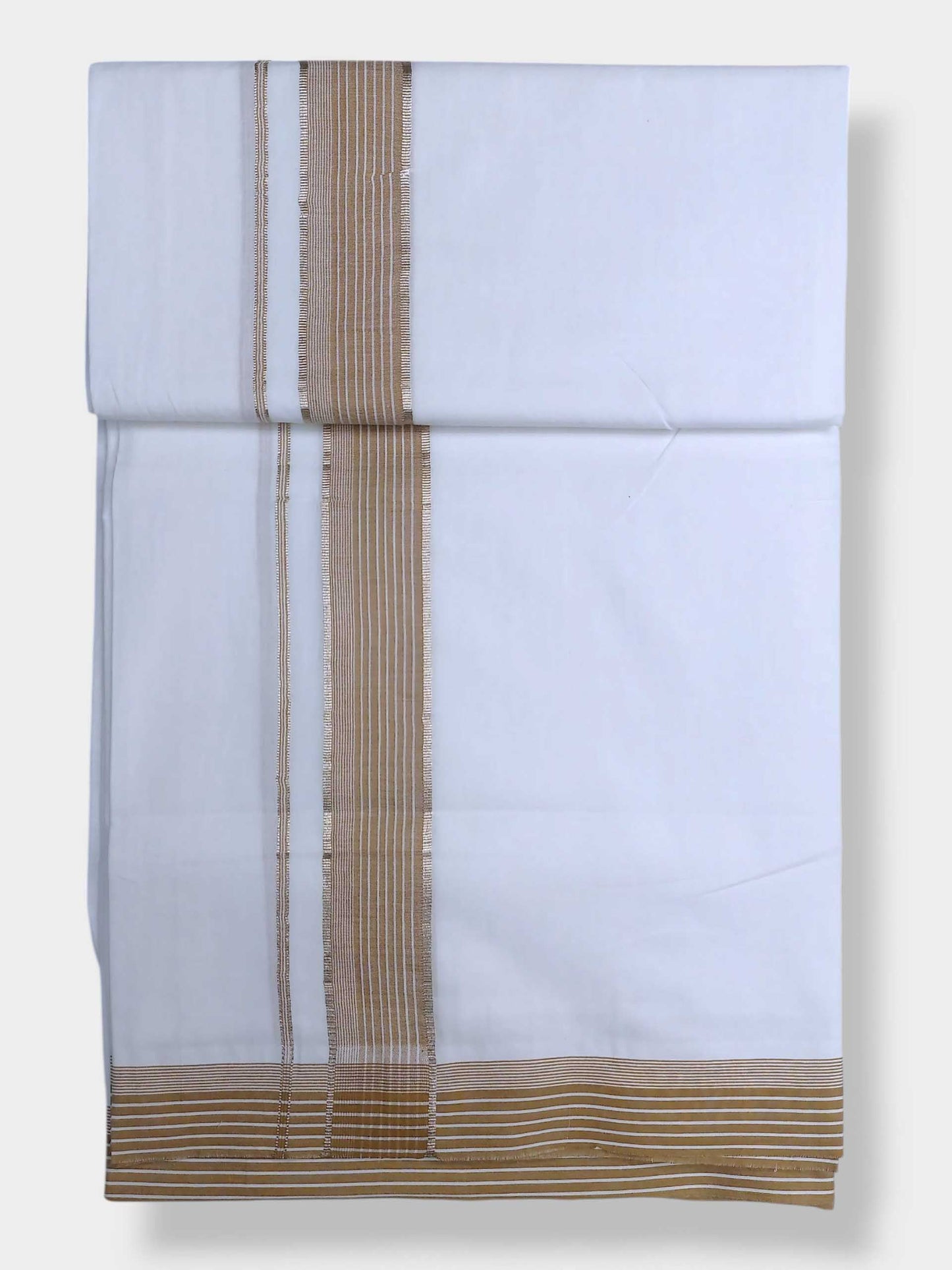 Pure White Cotton Men's Double Dhoti