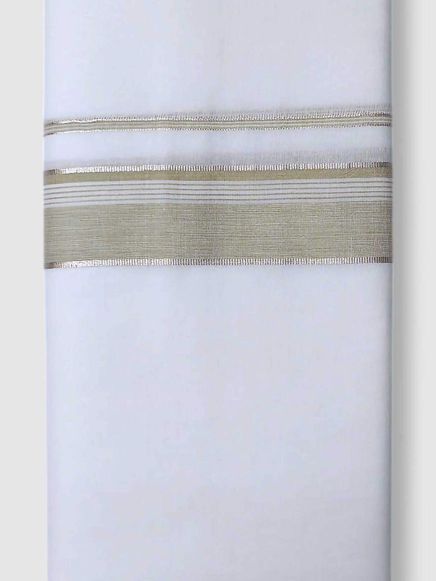 Pure White Cotton Men's Double Dhoti