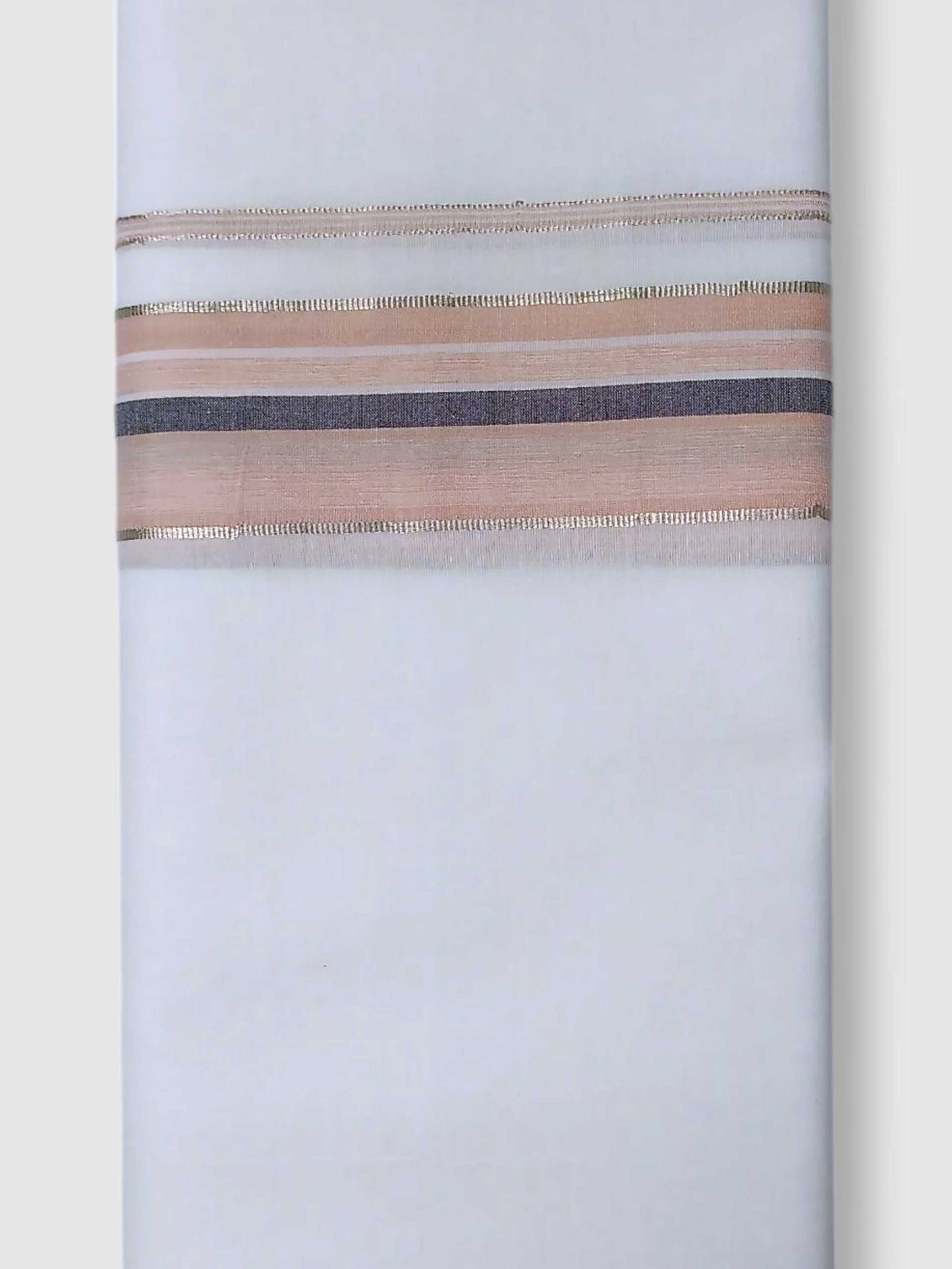 Pure White Cotton Men's Double Dhoti