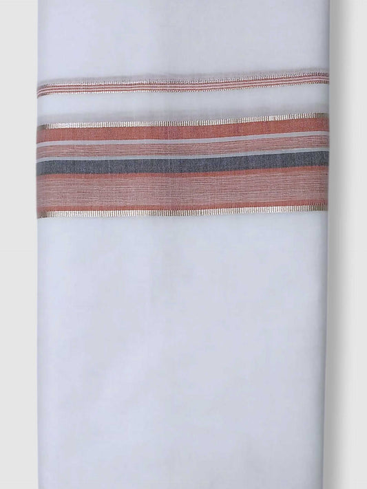 Pure White Cotton Men's Double Dhoti