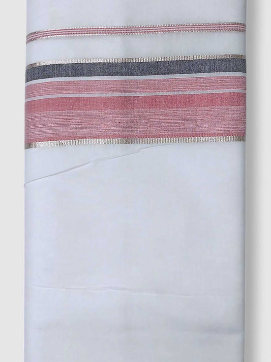 Pure White Cotton Men's Double Dhoti