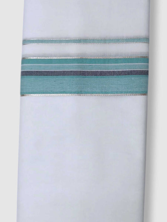 Pure White Cotton Men's Double Dhoti