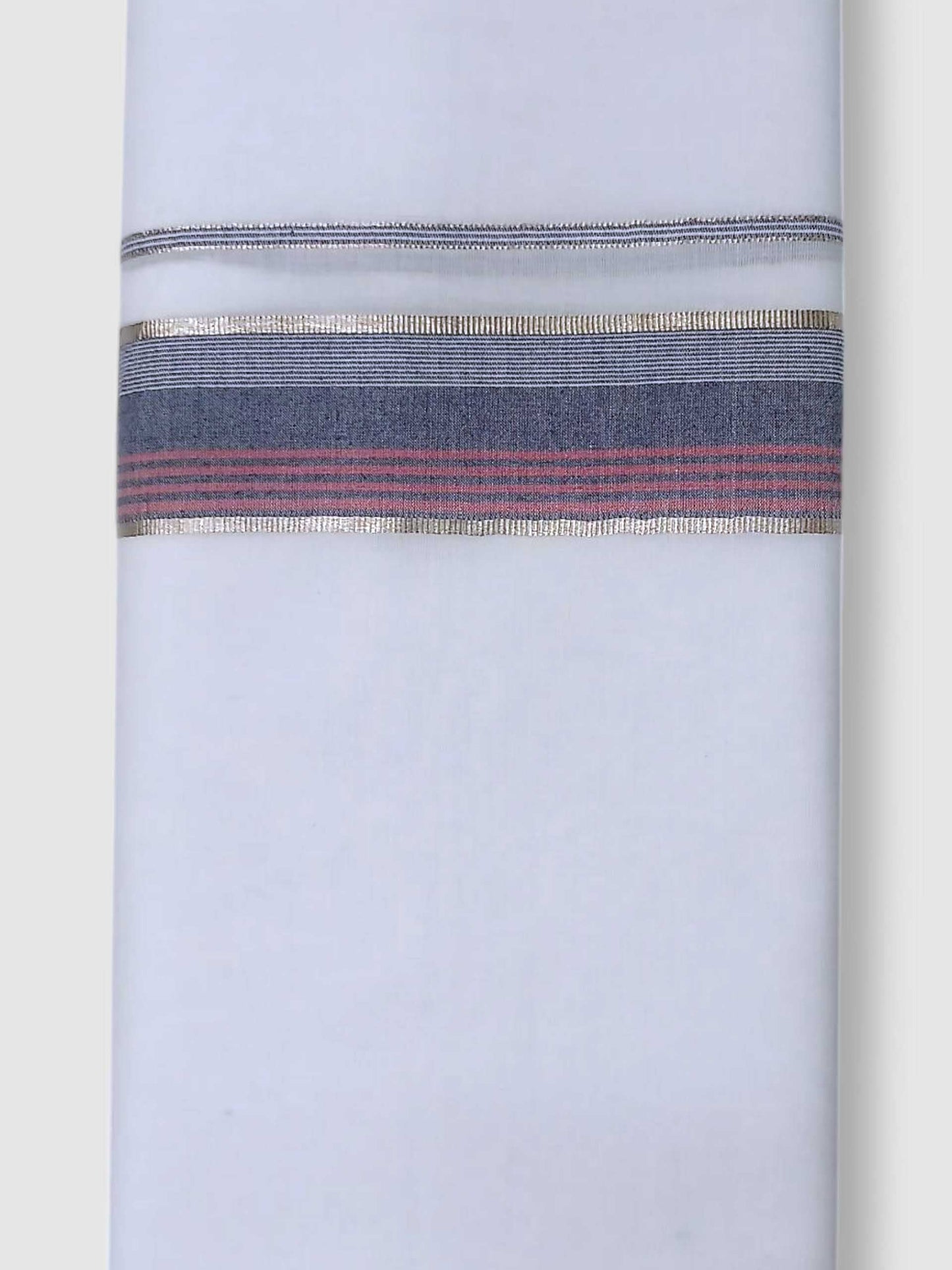 Pure White Cotton Men's Double Dhoti