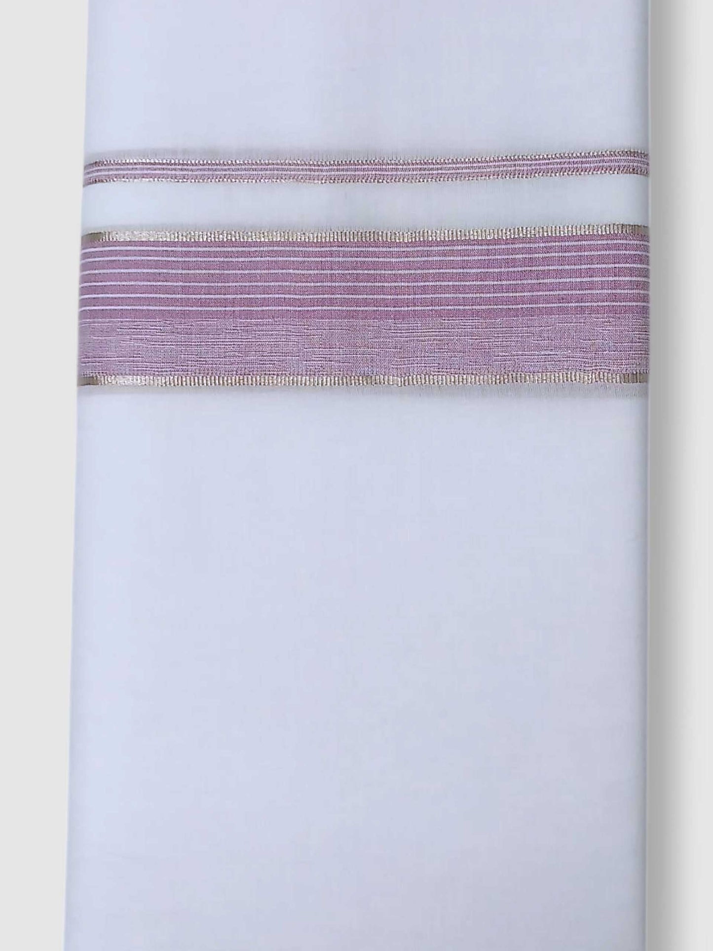Pure White Cotton Men's Double Dhoti