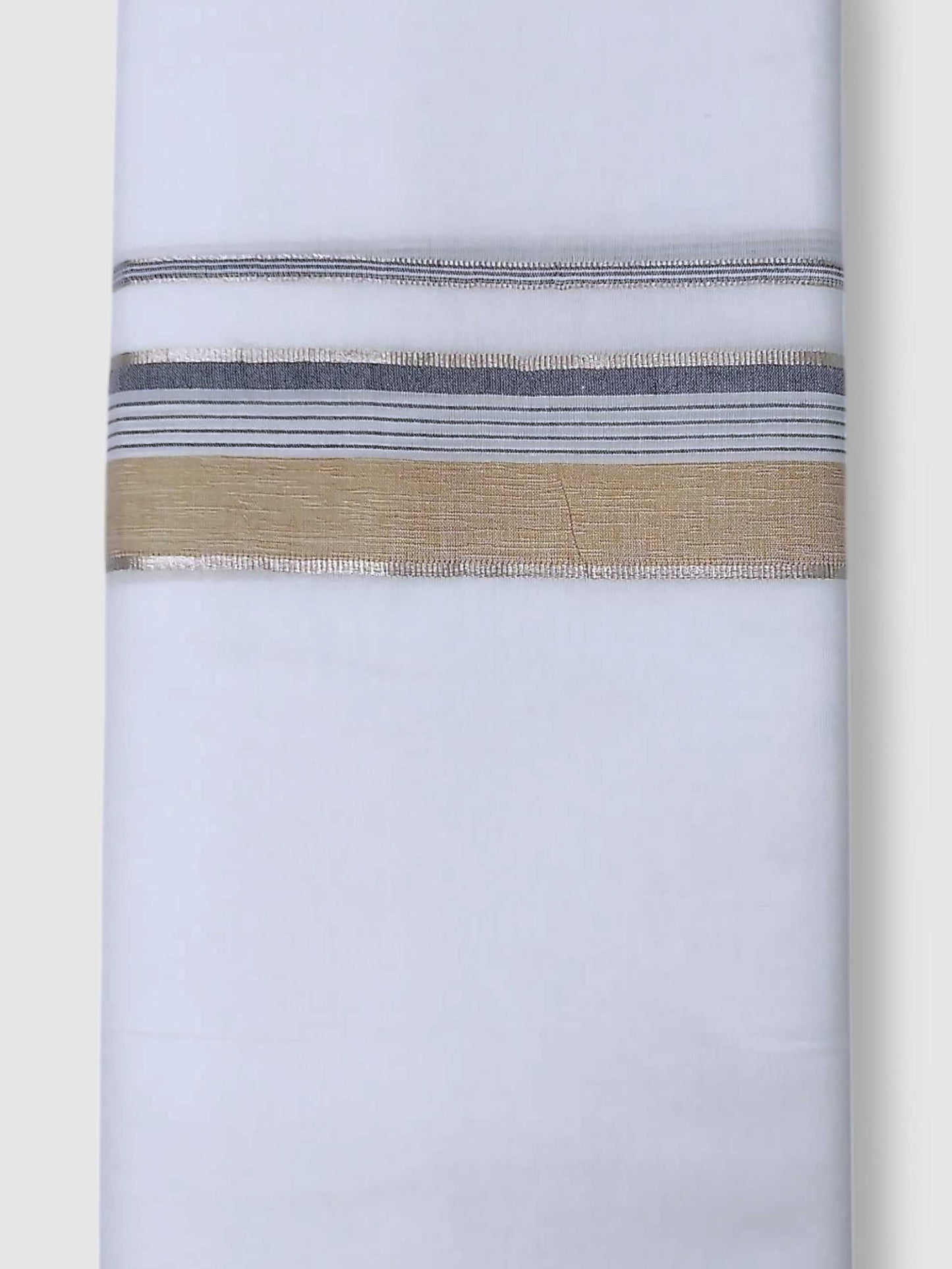 Pure White Cotton Men's Double Dhoti