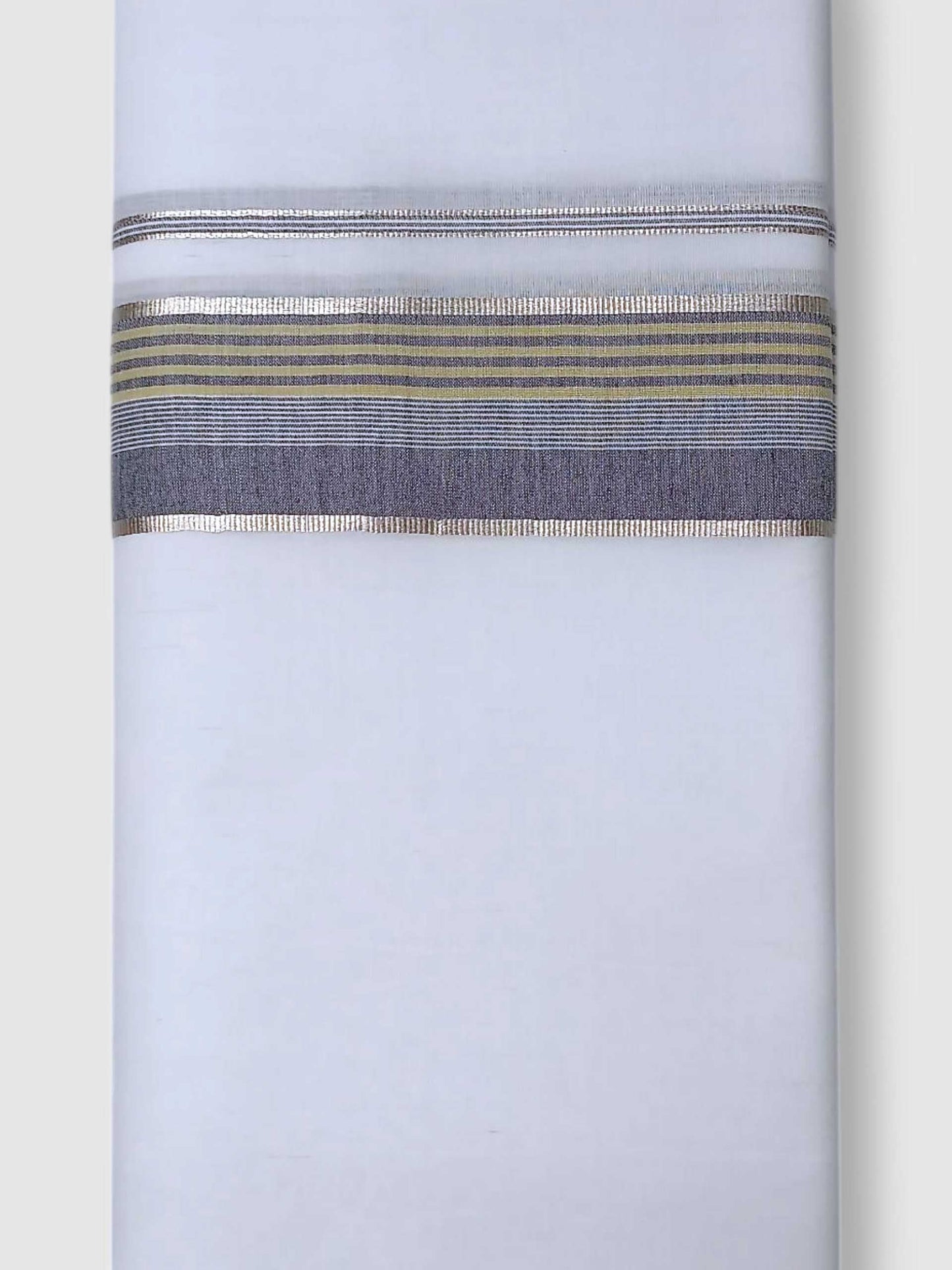 Pure White Cotton Men's Double Dhoti