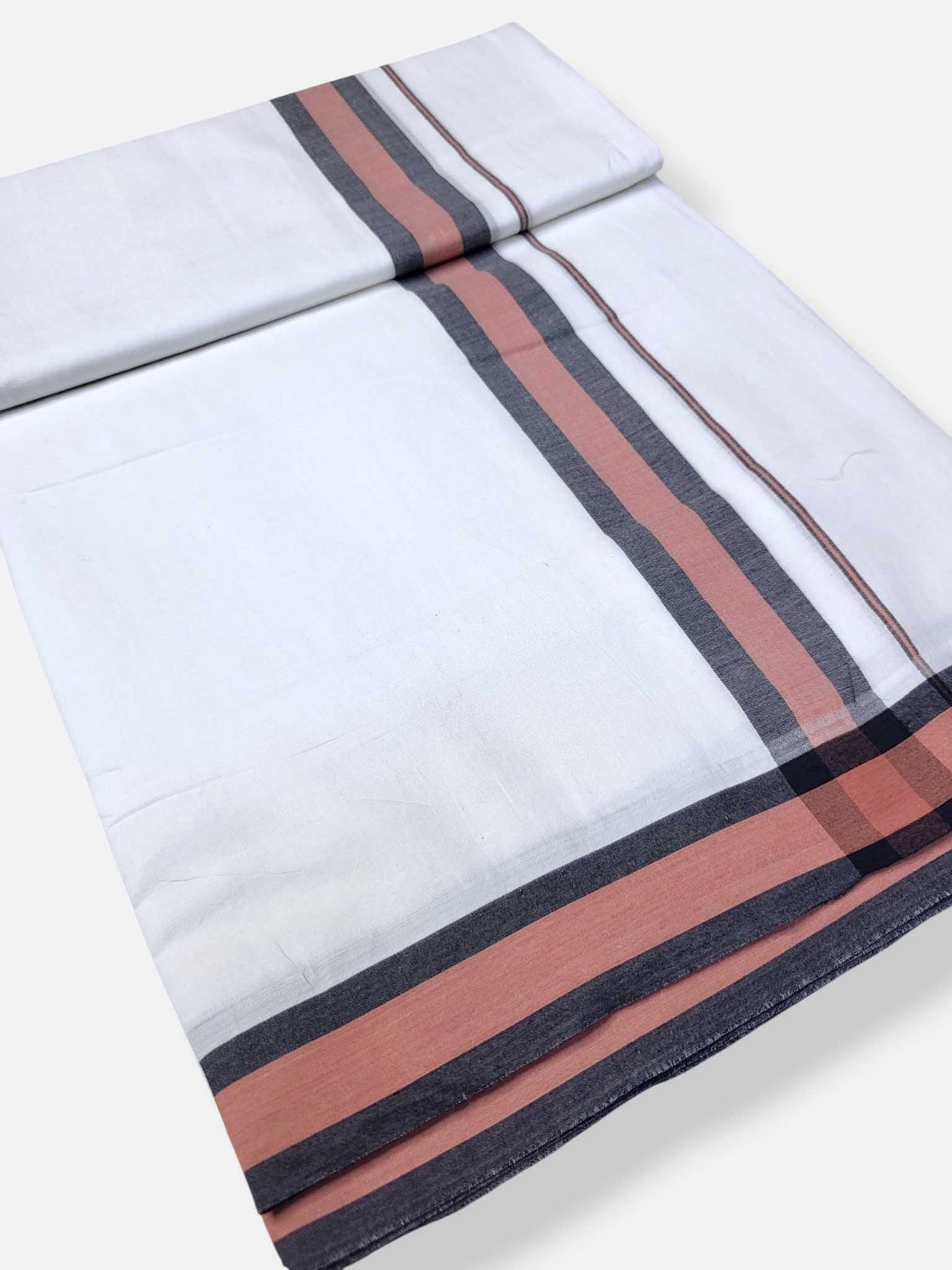 Pure White Cotton Men's Double Dhoti