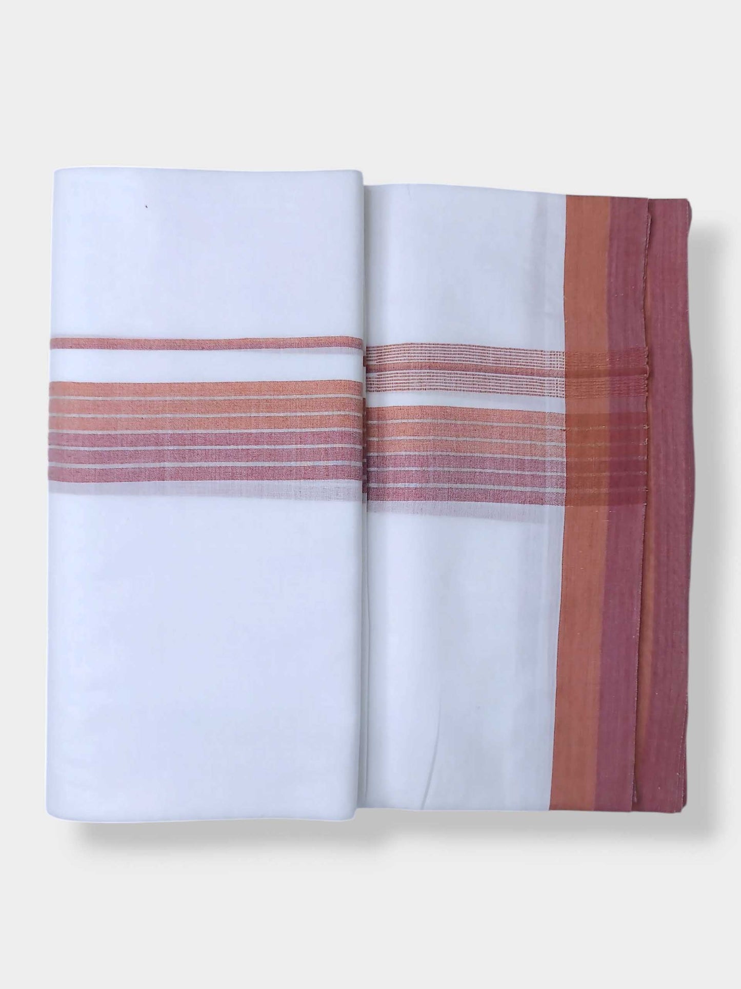 Pure White Cotton Men's Double Dhoti