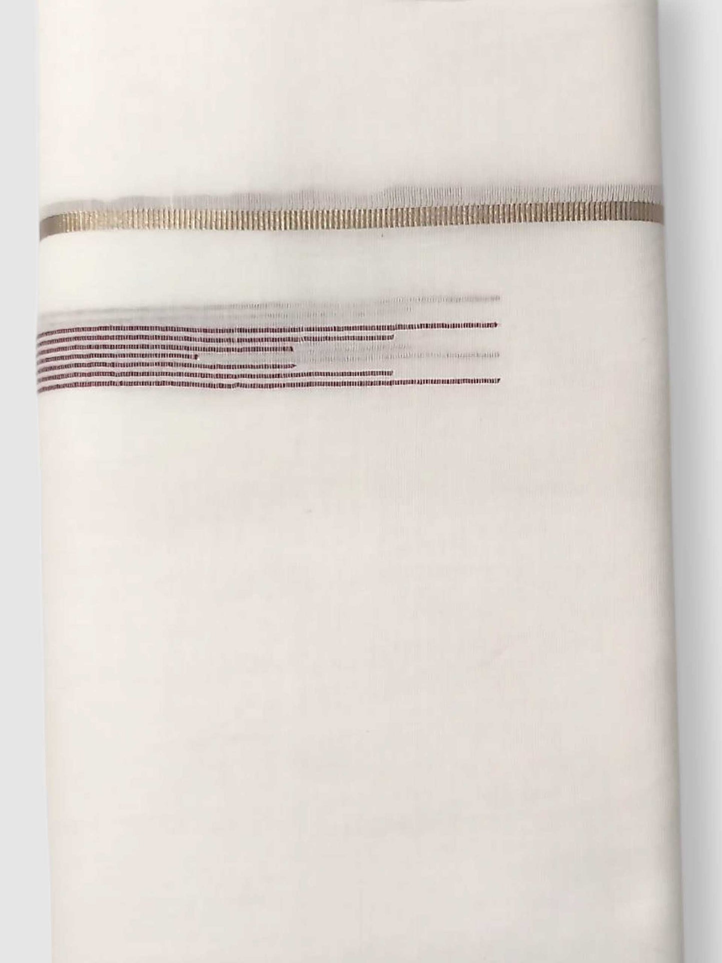 Pure White Cotton Men's Double Dhoti