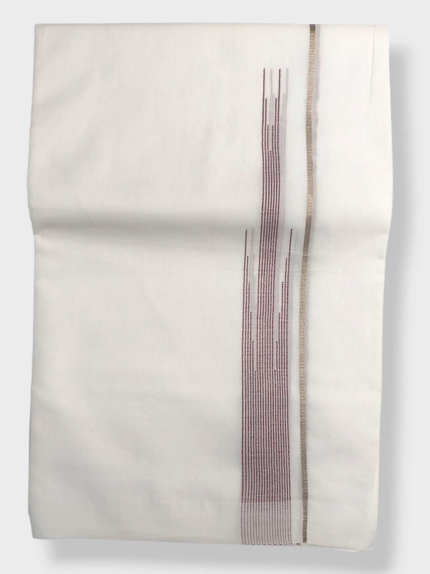 Pure White Cotton Men's Double Dhoti