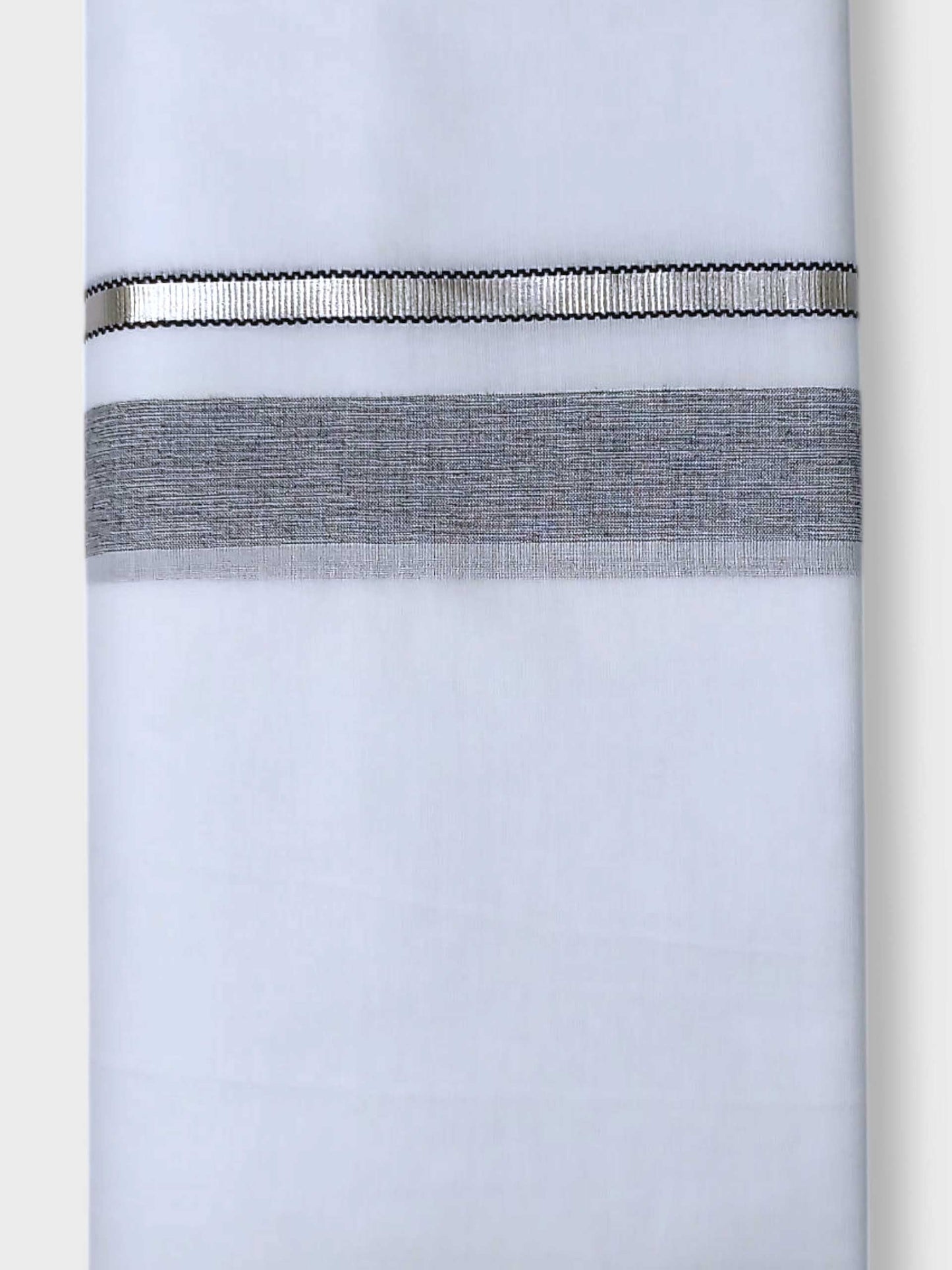 Pure White Cotton Men's Double Dhoti