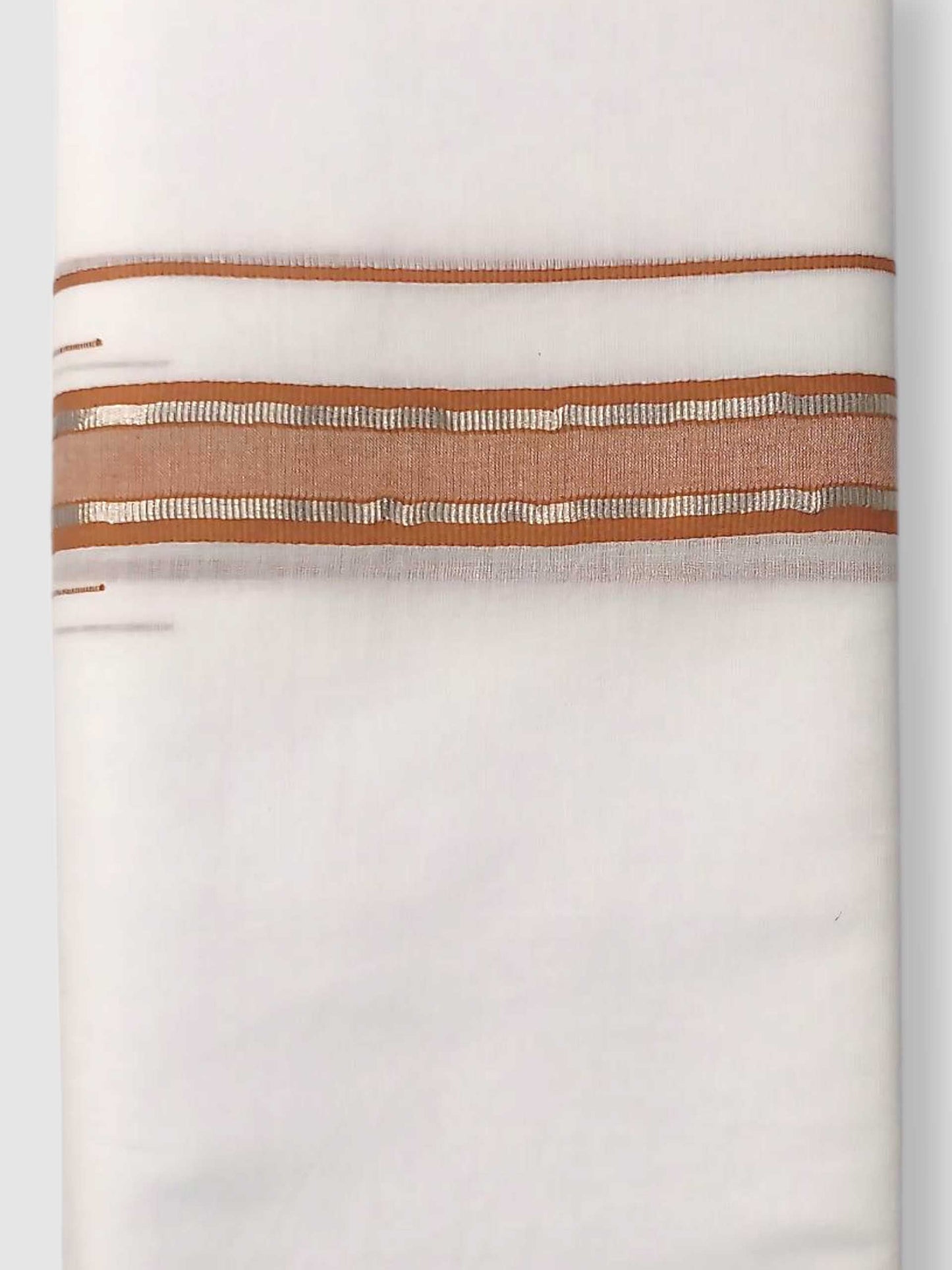 Pure White Cotton Men's Double Dhoti