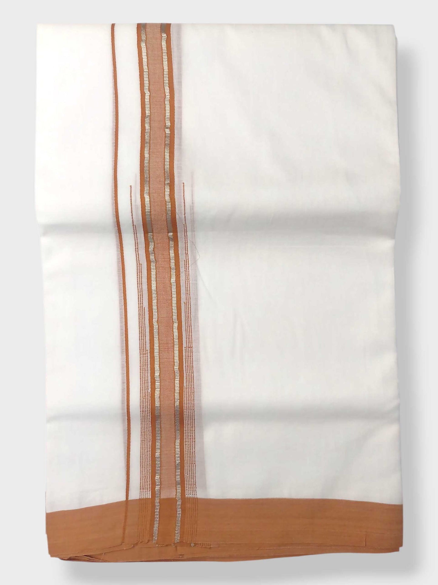 Pure White Cotton Men's Double Dhoti