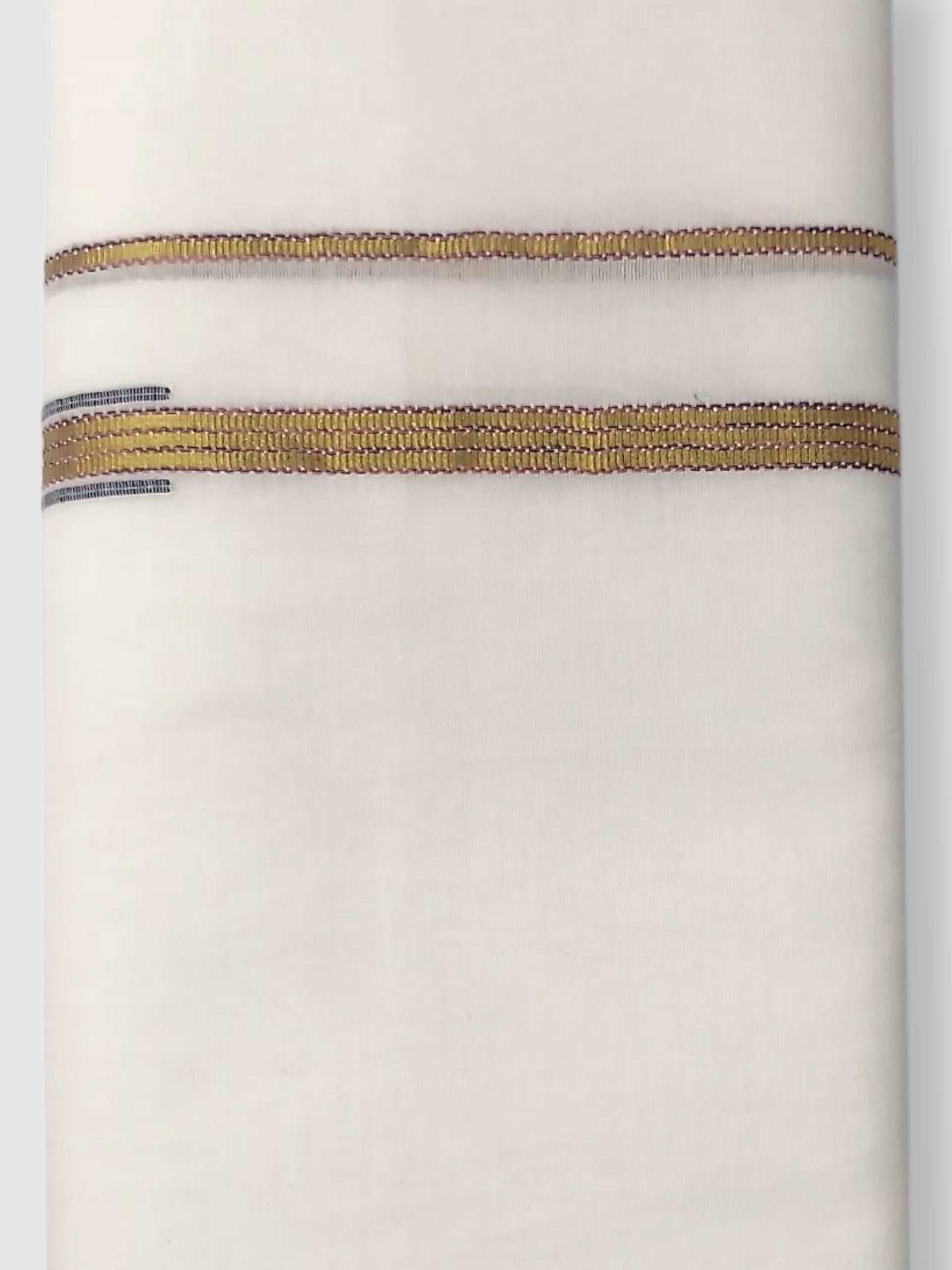 Pure White Cotton Men's Double Dhoti