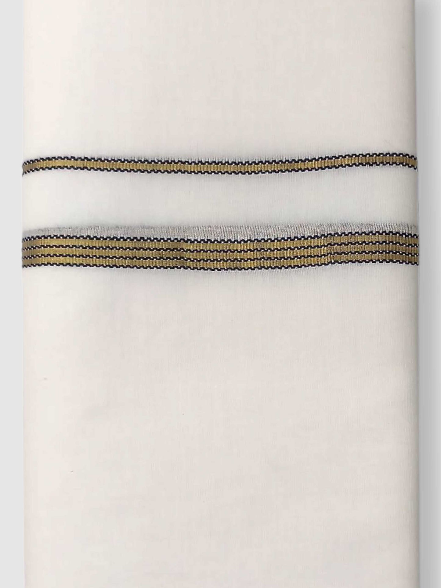 Pure White Cotton Men's Double Dhoti