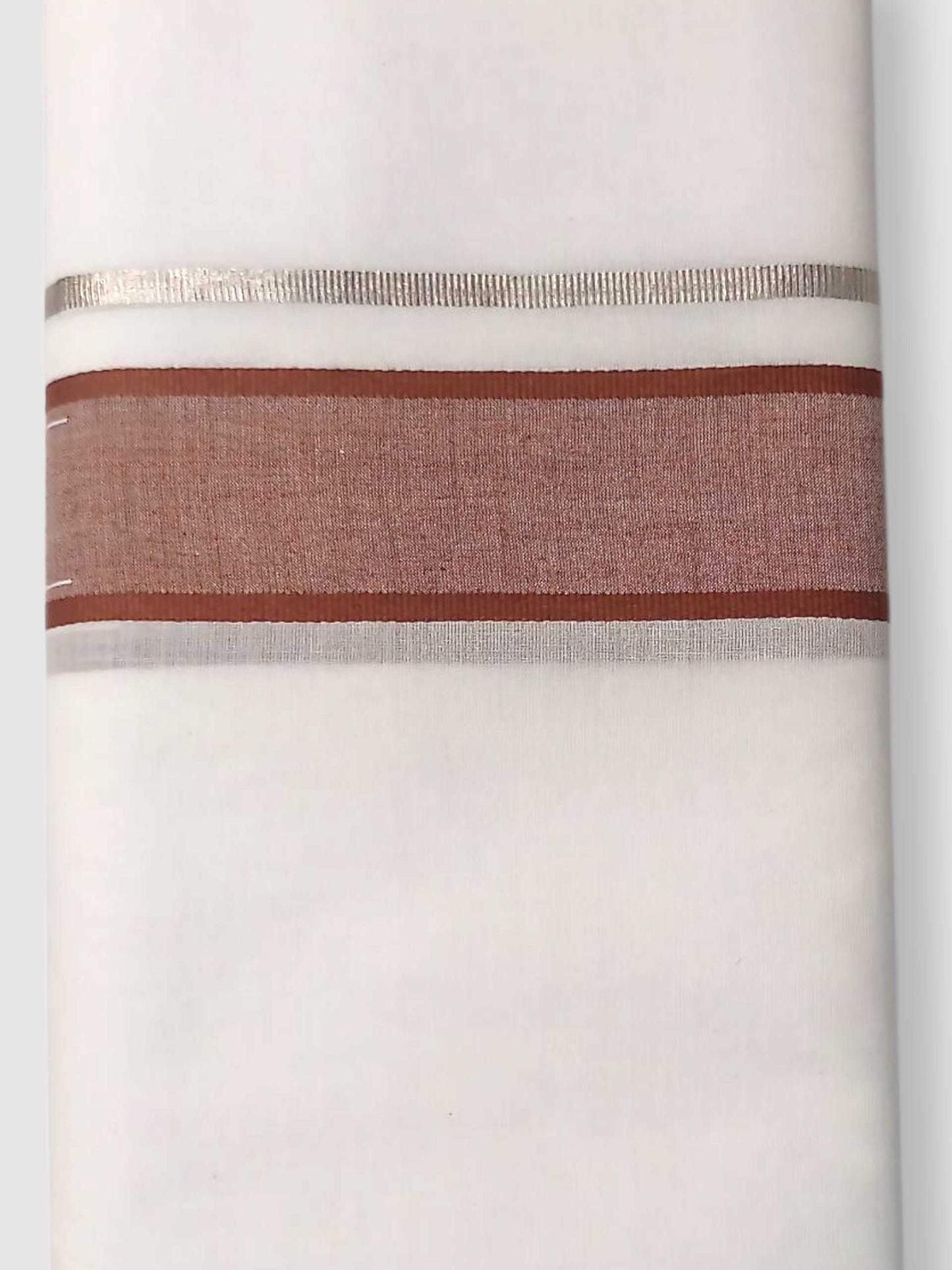 Pure White Cotton Men's Double Dhoti