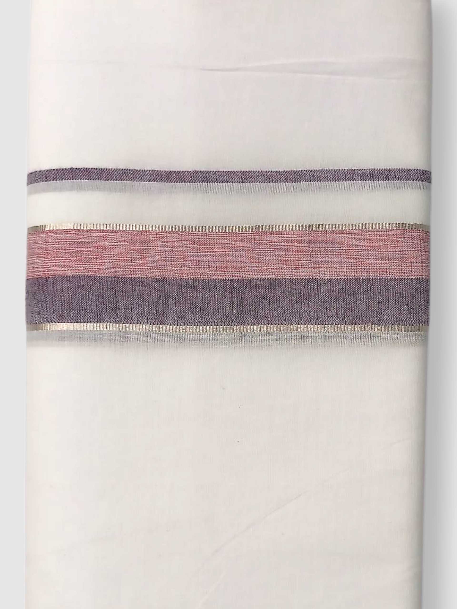 Pure White Cotton Men's Double Dhoti