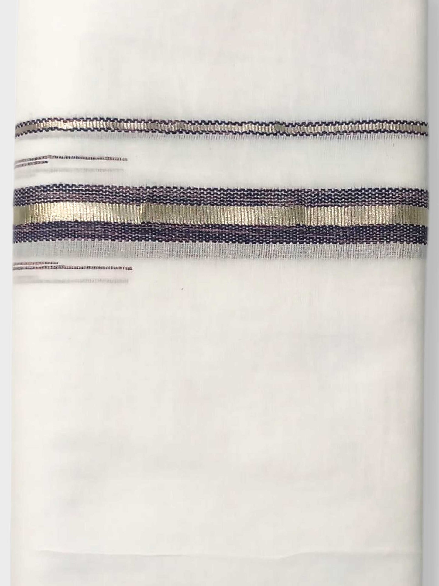 Pure White Cotton Men's Double Dhoti