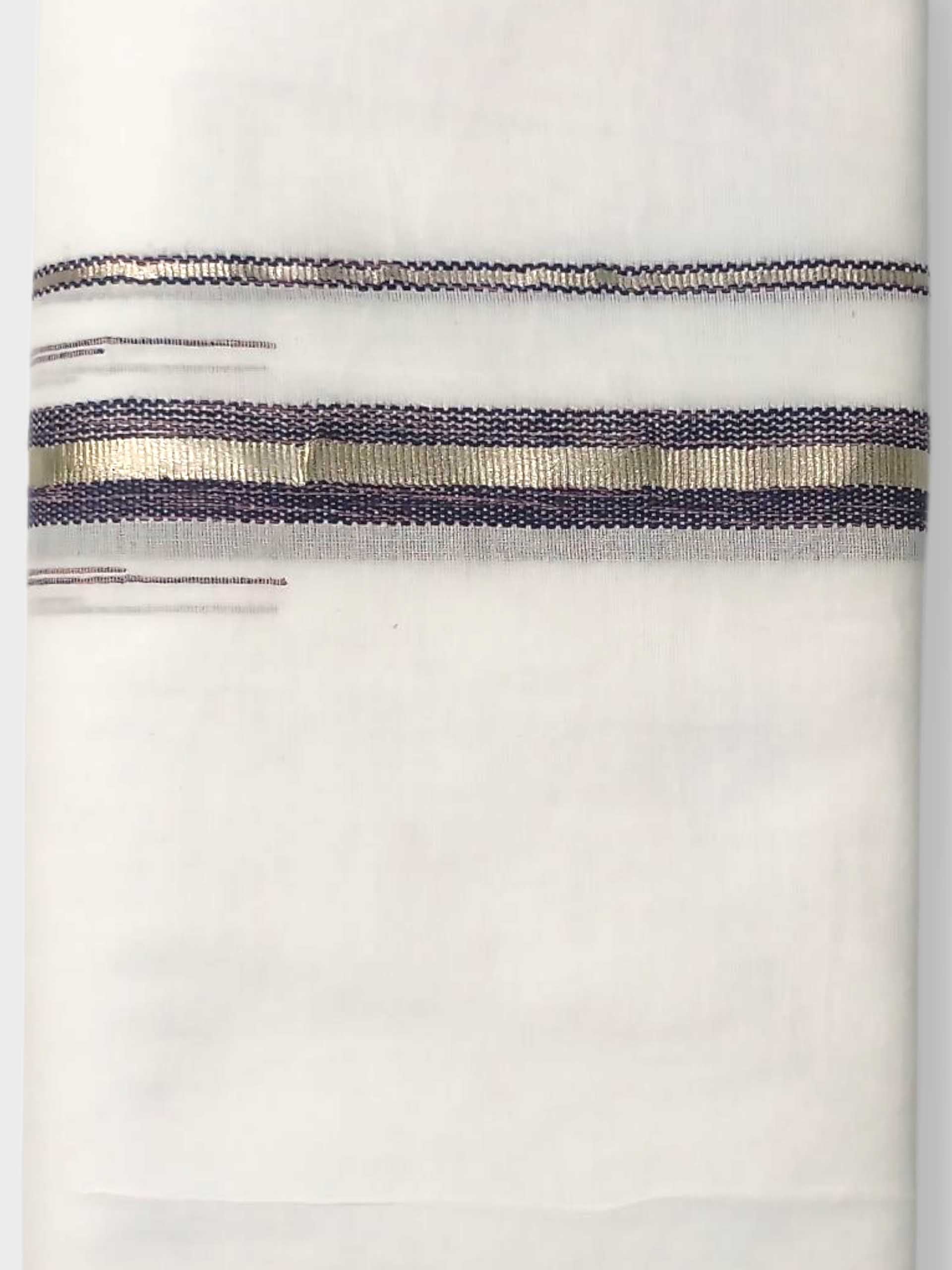 Pure White Cotton Men's Double Dhoti