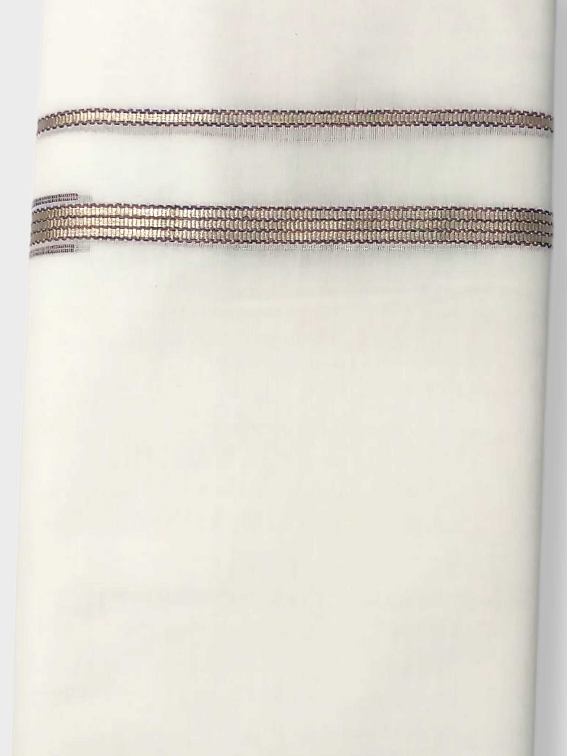 Pure White Cotton Men's Double Dhoti