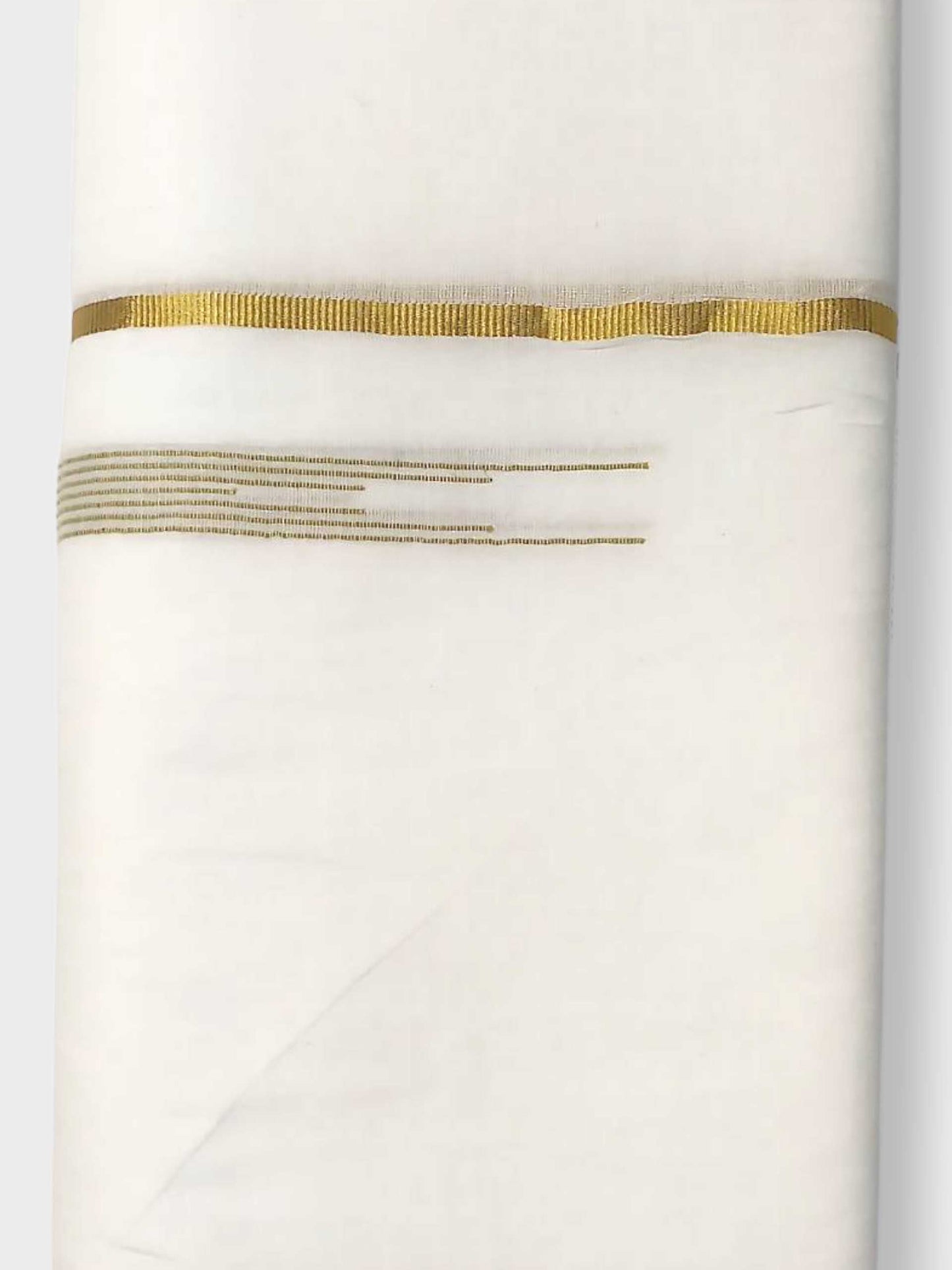 Pure White Cotton Men's Double Dhoti