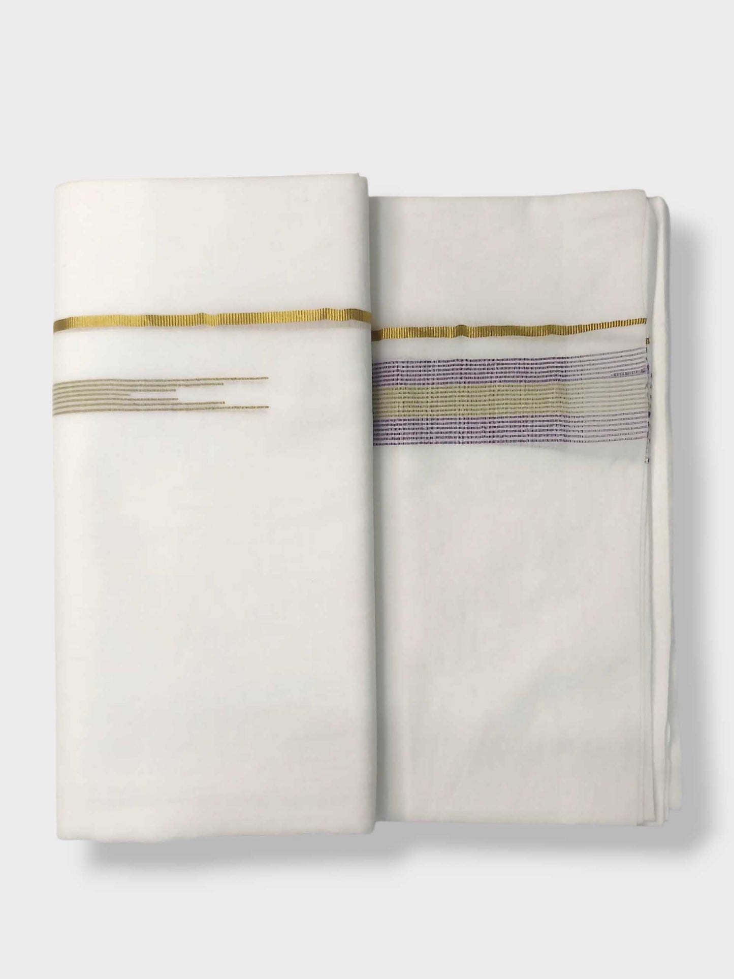 Pure White Cotton Men's Double Dhoti