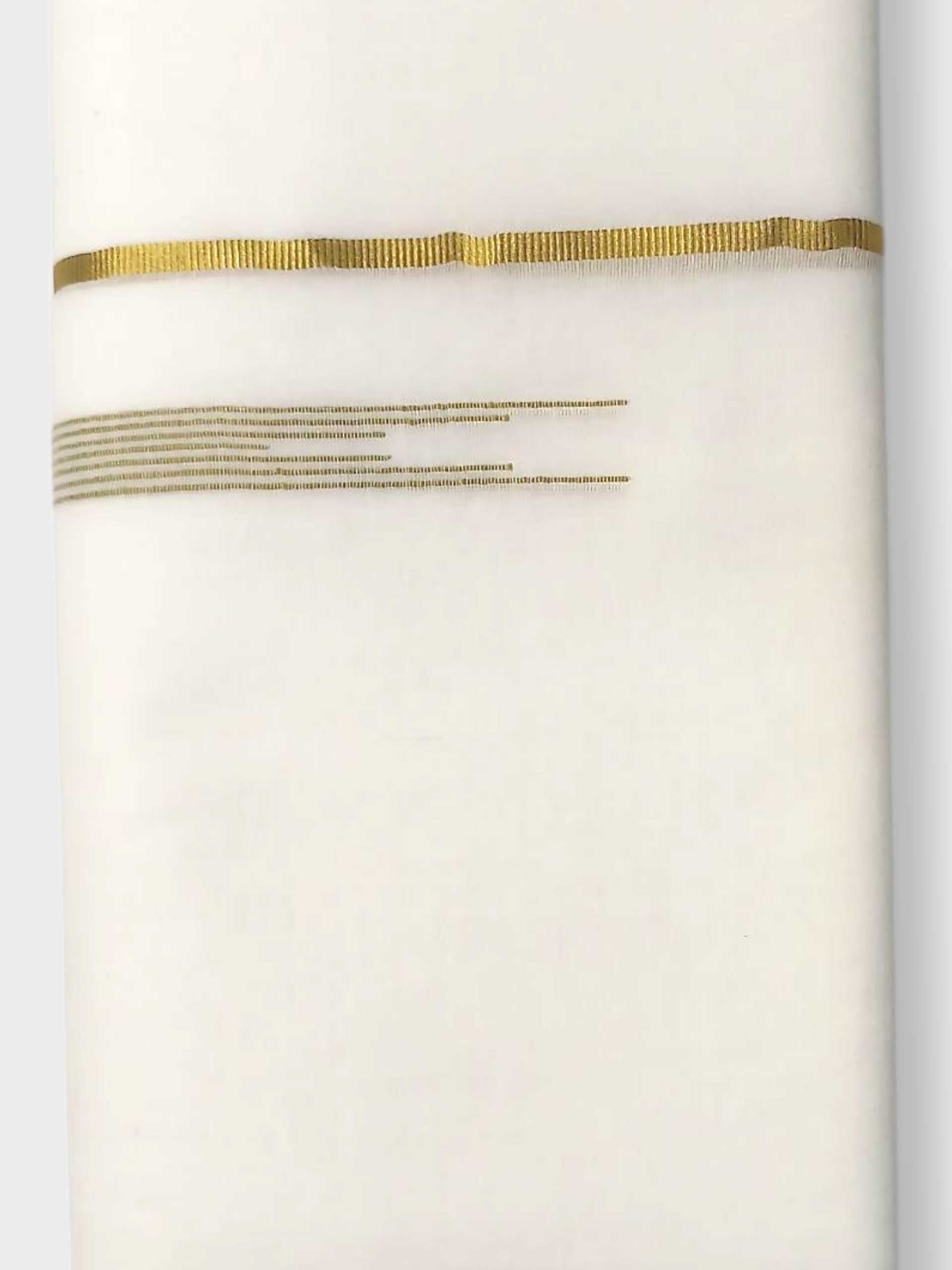 Pure White Cotton Men's Double Dhoti