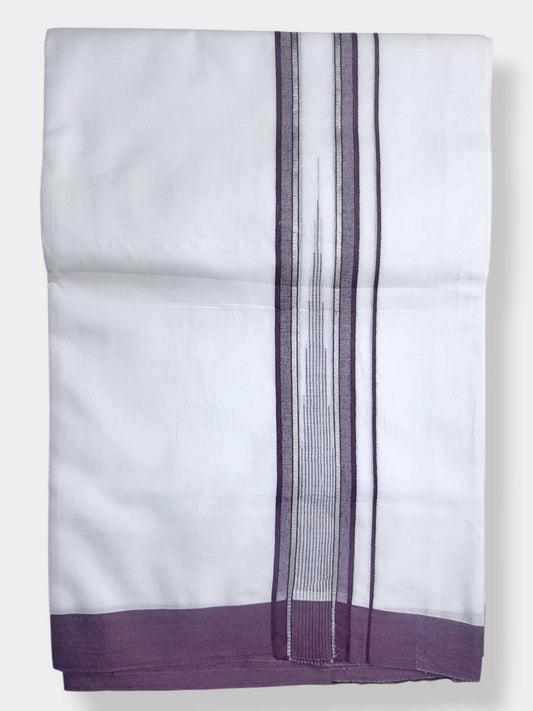 Pure White Cotton Men's Double Dhoti