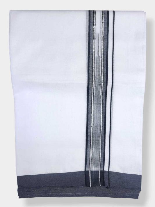 Pure White Cotton Men's Double Dhoti