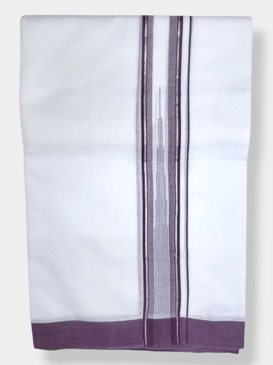 Pure White Cotton Men's Double Dhoti